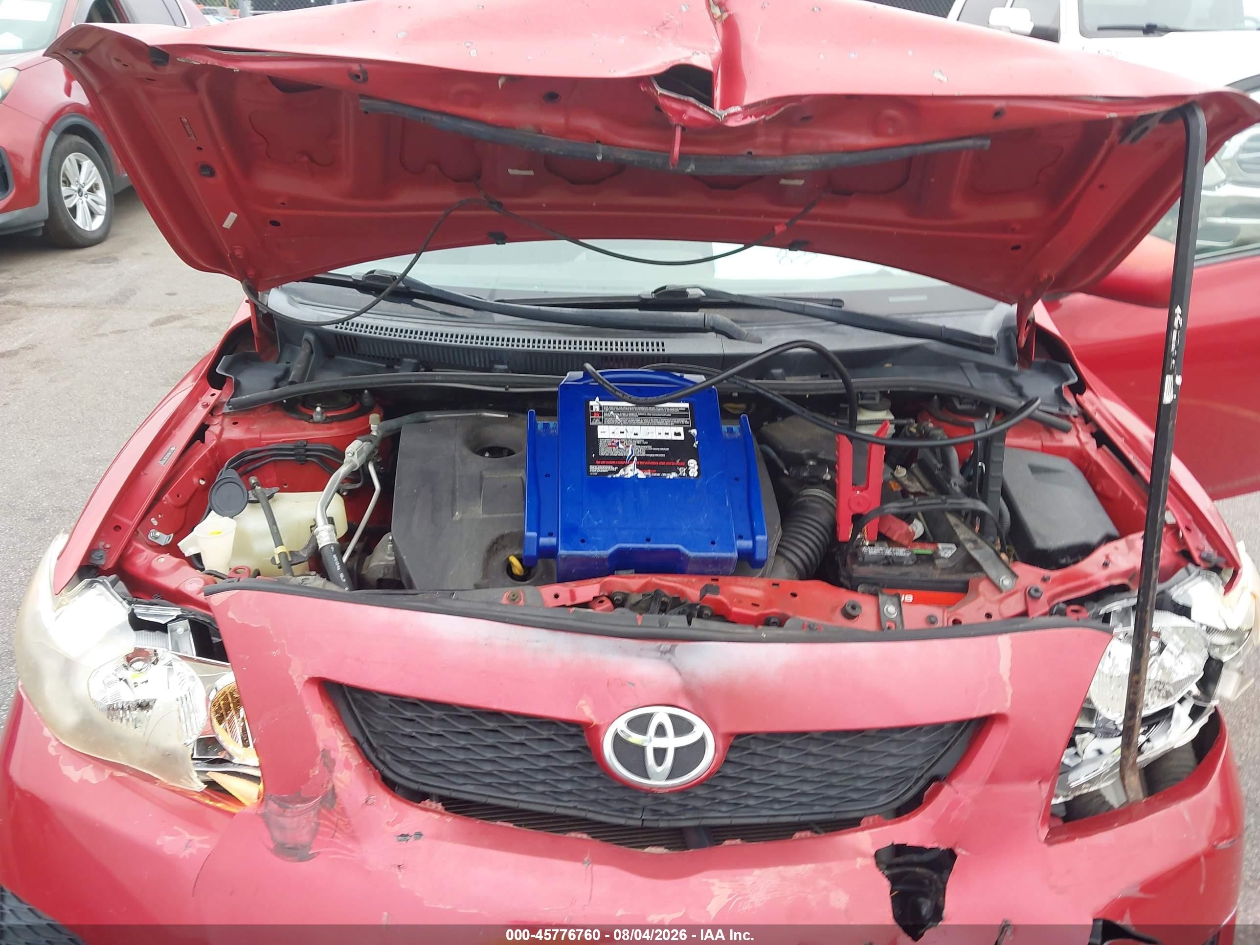 2009 Toyota Corolla Xle Red vin: 2T1BU40E39C118997