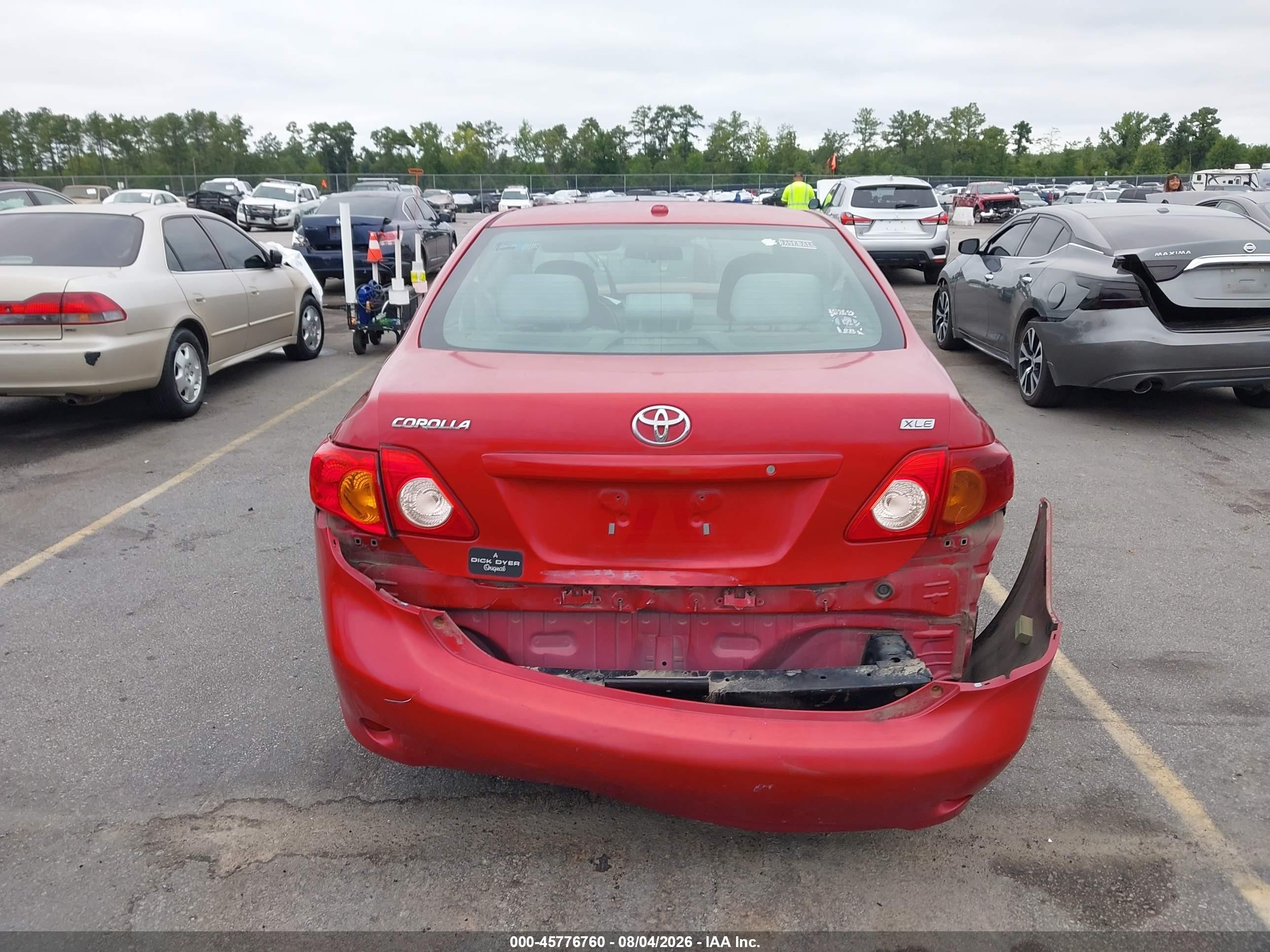 2009 Toyota Corolla Xle Red vin: 2T1BU40E39C118997