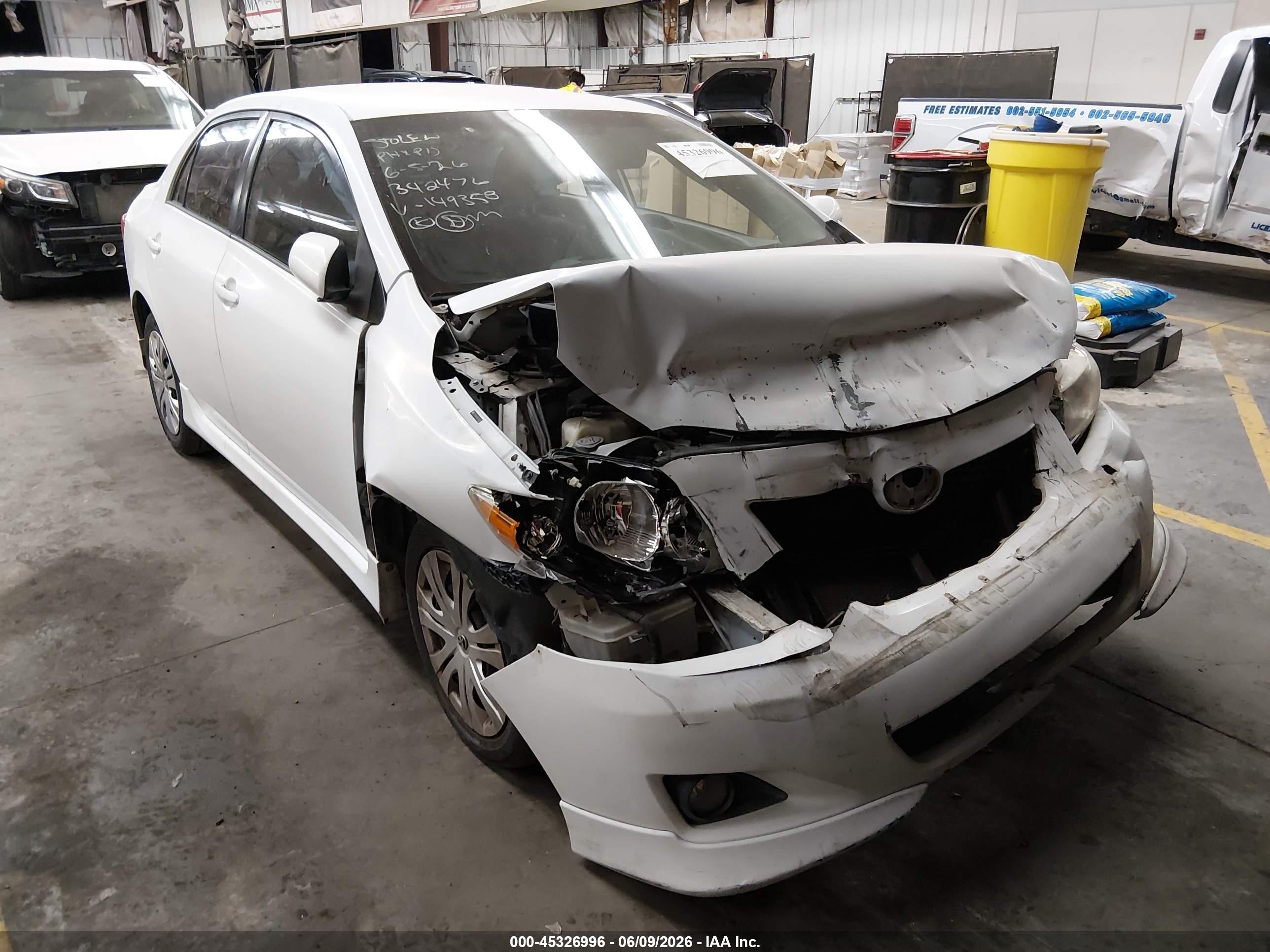 2009 Toyota Corolla S White vin: 2T1BU40E39C149358