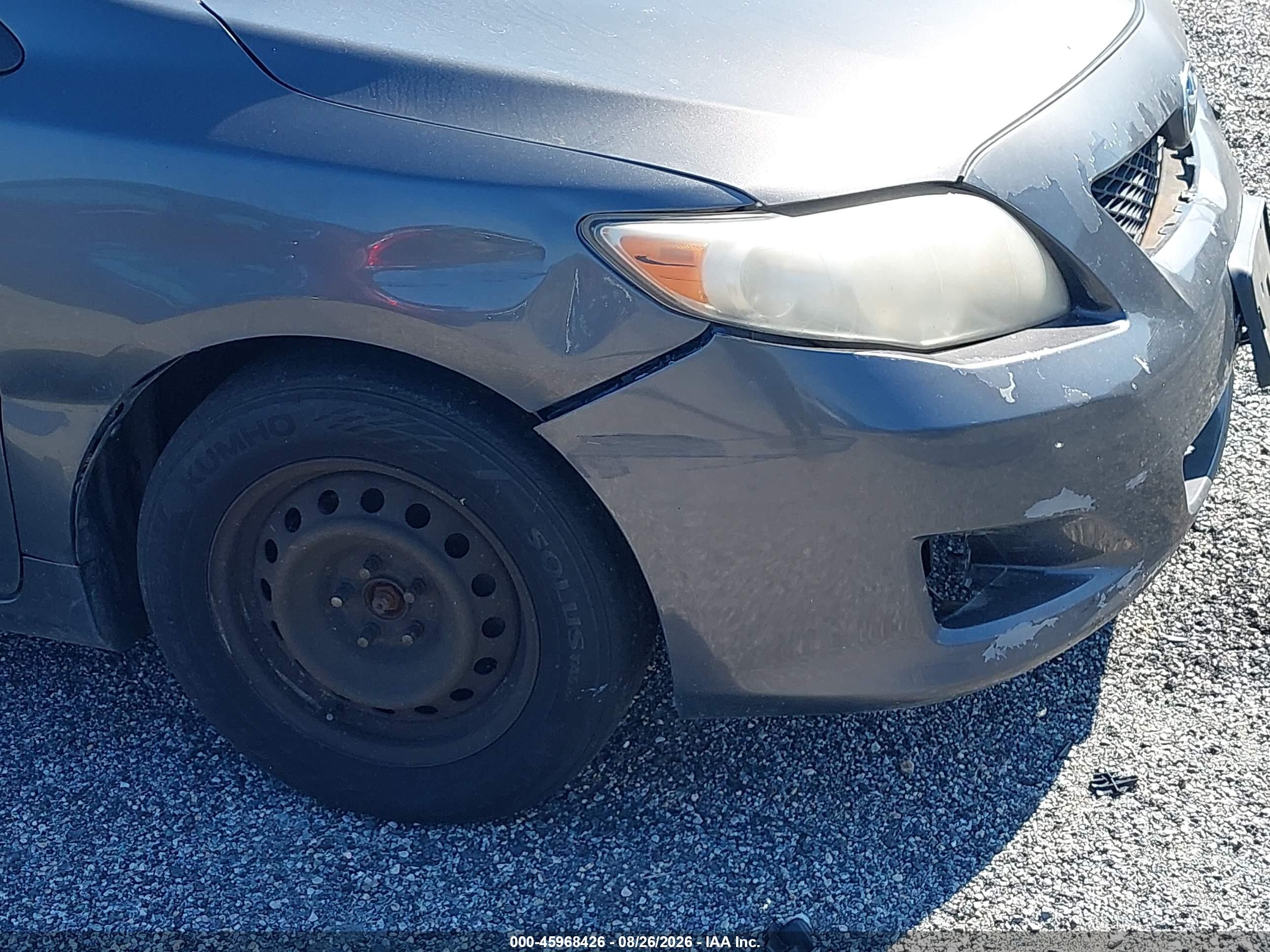 2009 Toyota Corolla Le Gray vin: 2T1BU40E39C151837