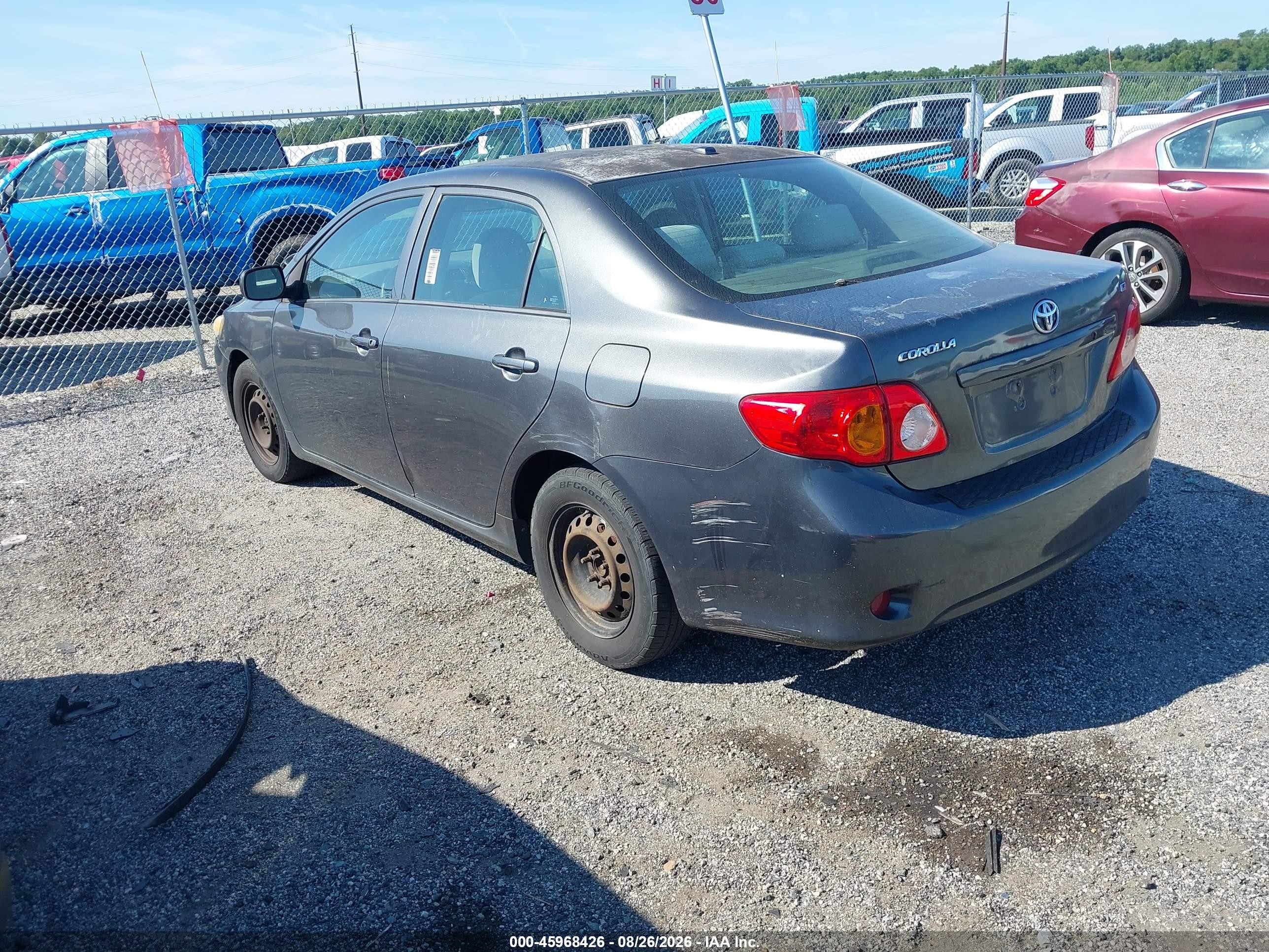 2009 Toyota Corolla Le Gray vin: 2T1BU40E39C151837