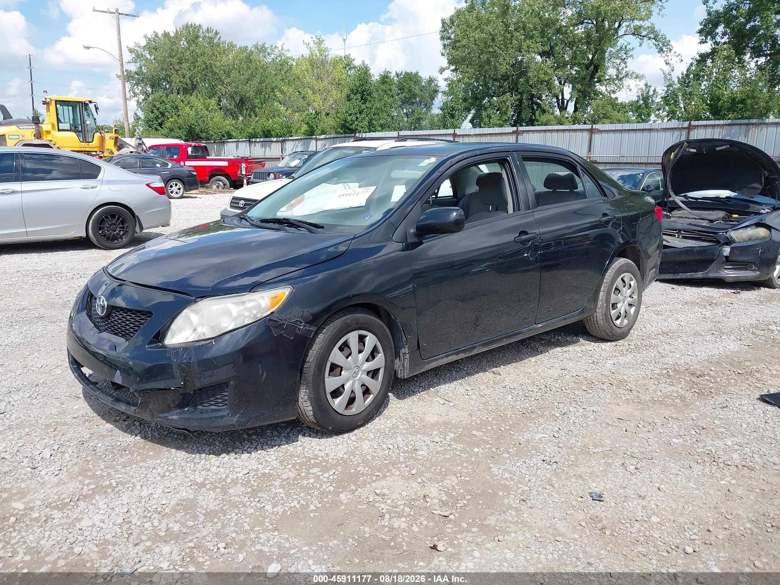 2009 Toyota Corolla Le Black vin: 2T1BU40E39C175409