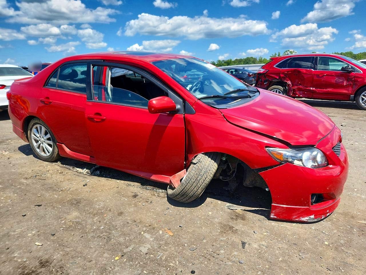 2009 Toyota Corolla S Red vin: 2T1BU40E39C176916