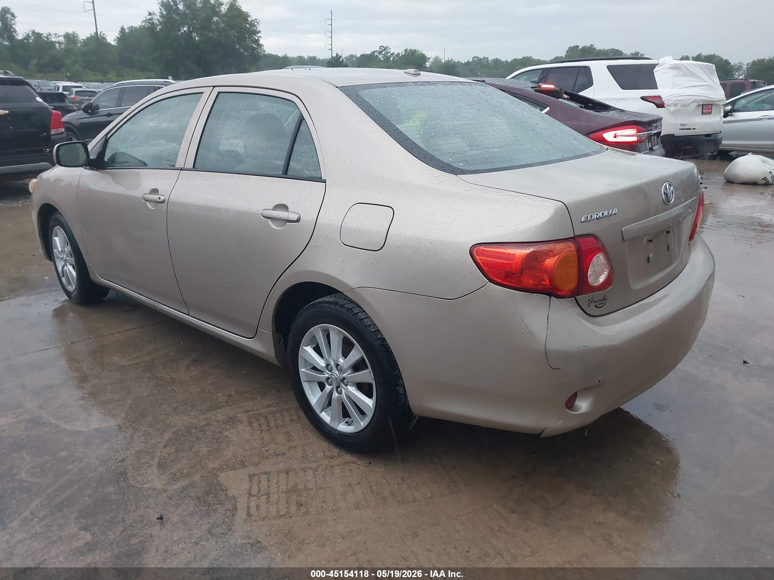 2009 Toyota Corolla Le Cream vin: 2T1BU40E49C023607