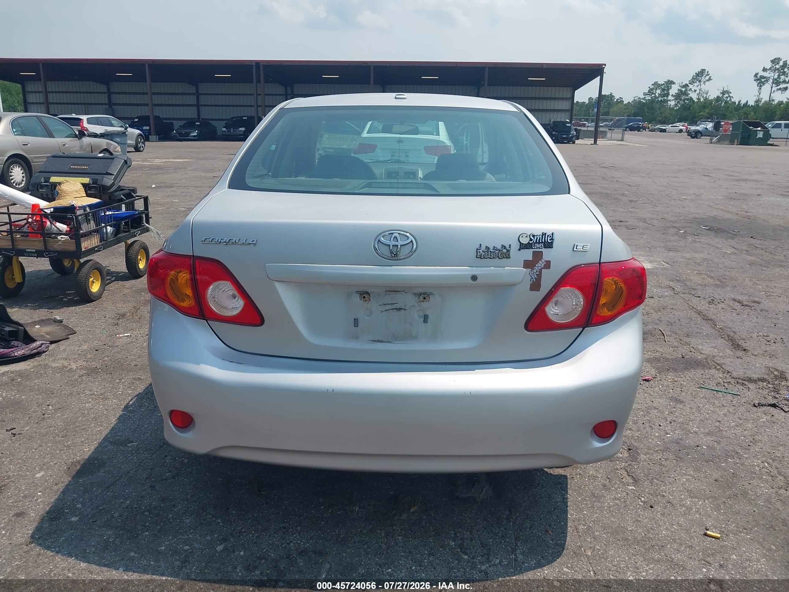 2009 Toyota Corolla Le Gray vin: 2T1BU40E49C043307