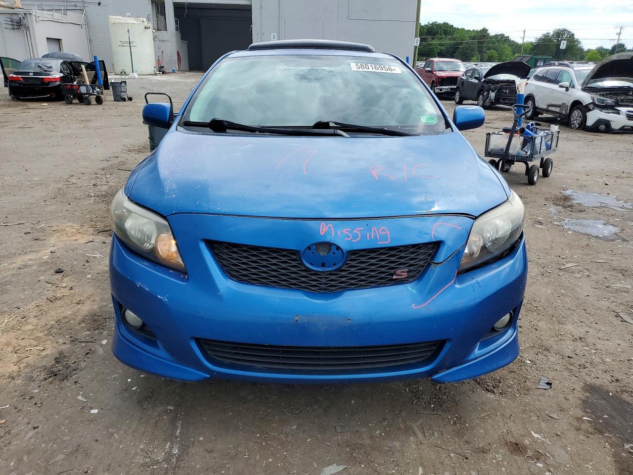 2009 Toyota Corolla S Blue vin: 2T1BU40E49C113145