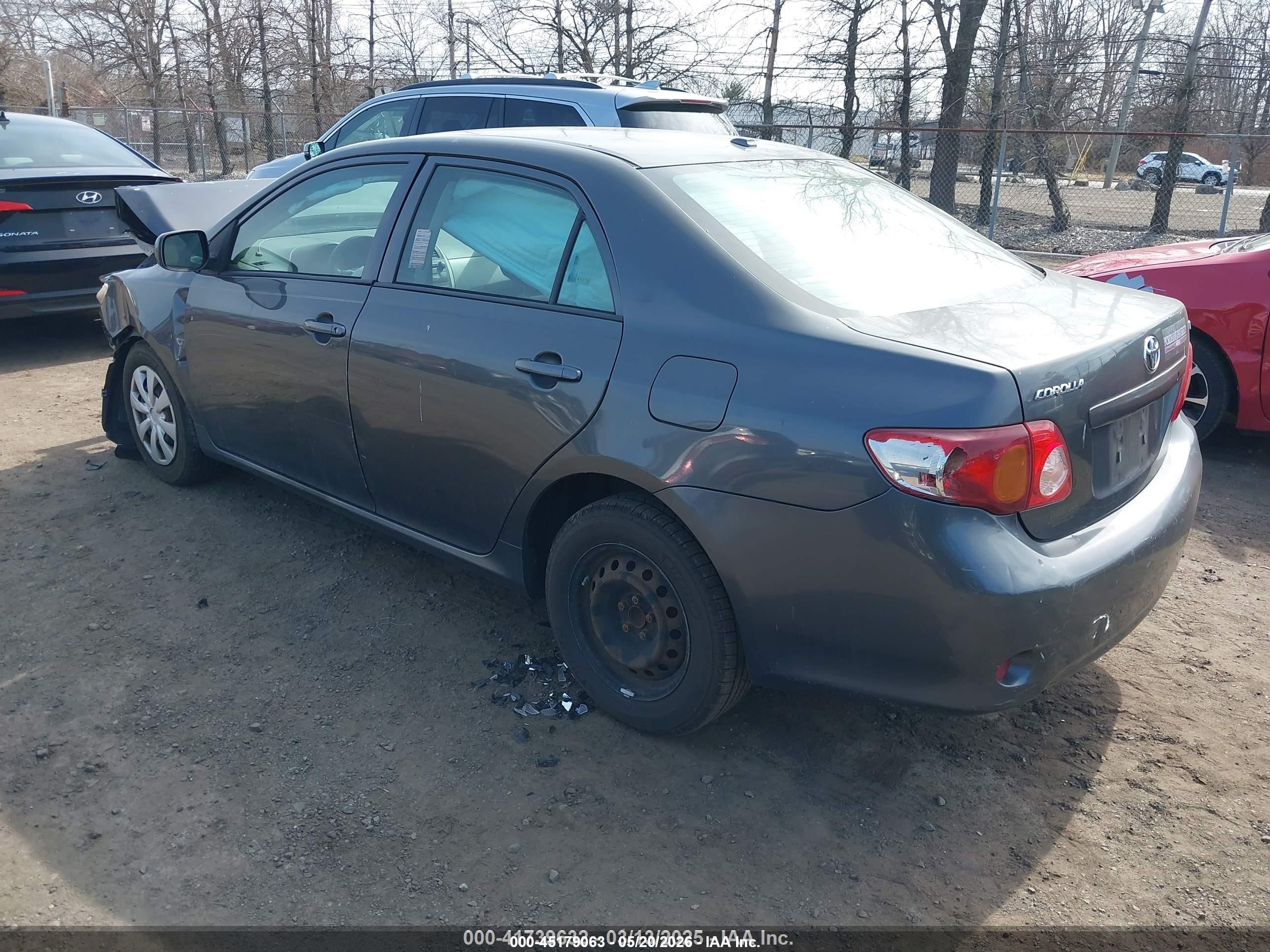 2009 Toyota Corolla Le Gray vin: 2T1BU40E49C135288