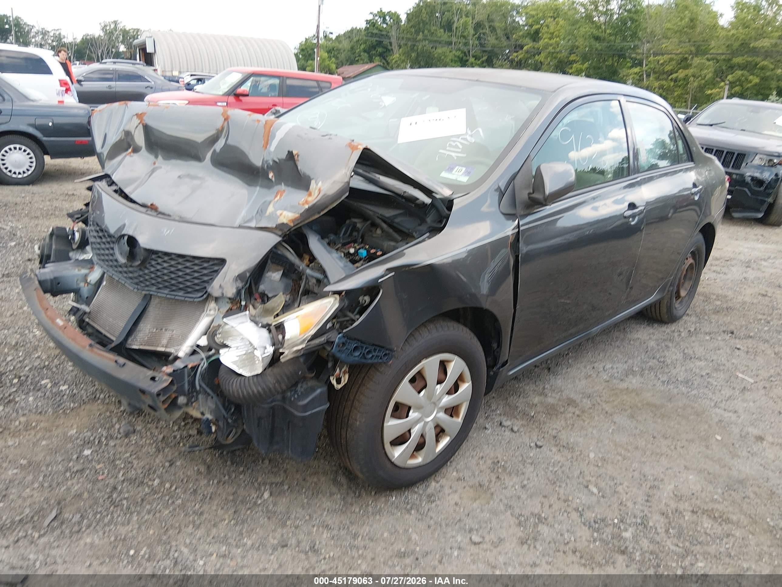 2009 Toyota Corolla Le Gray vin: 2T1BU40E49C135288