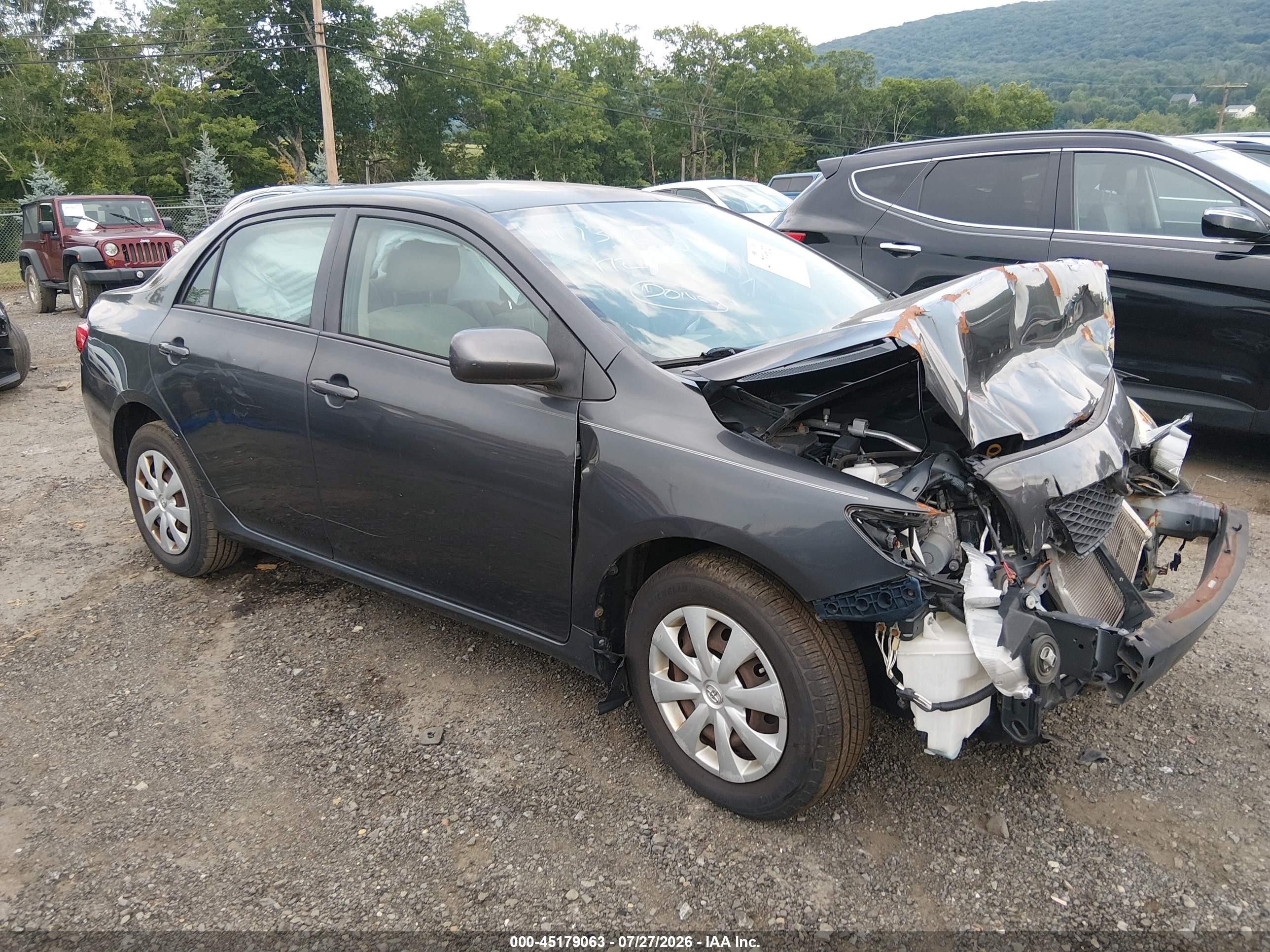 2009 Toyota Corolla Le Gray vin: 2T1BU40E49C135288