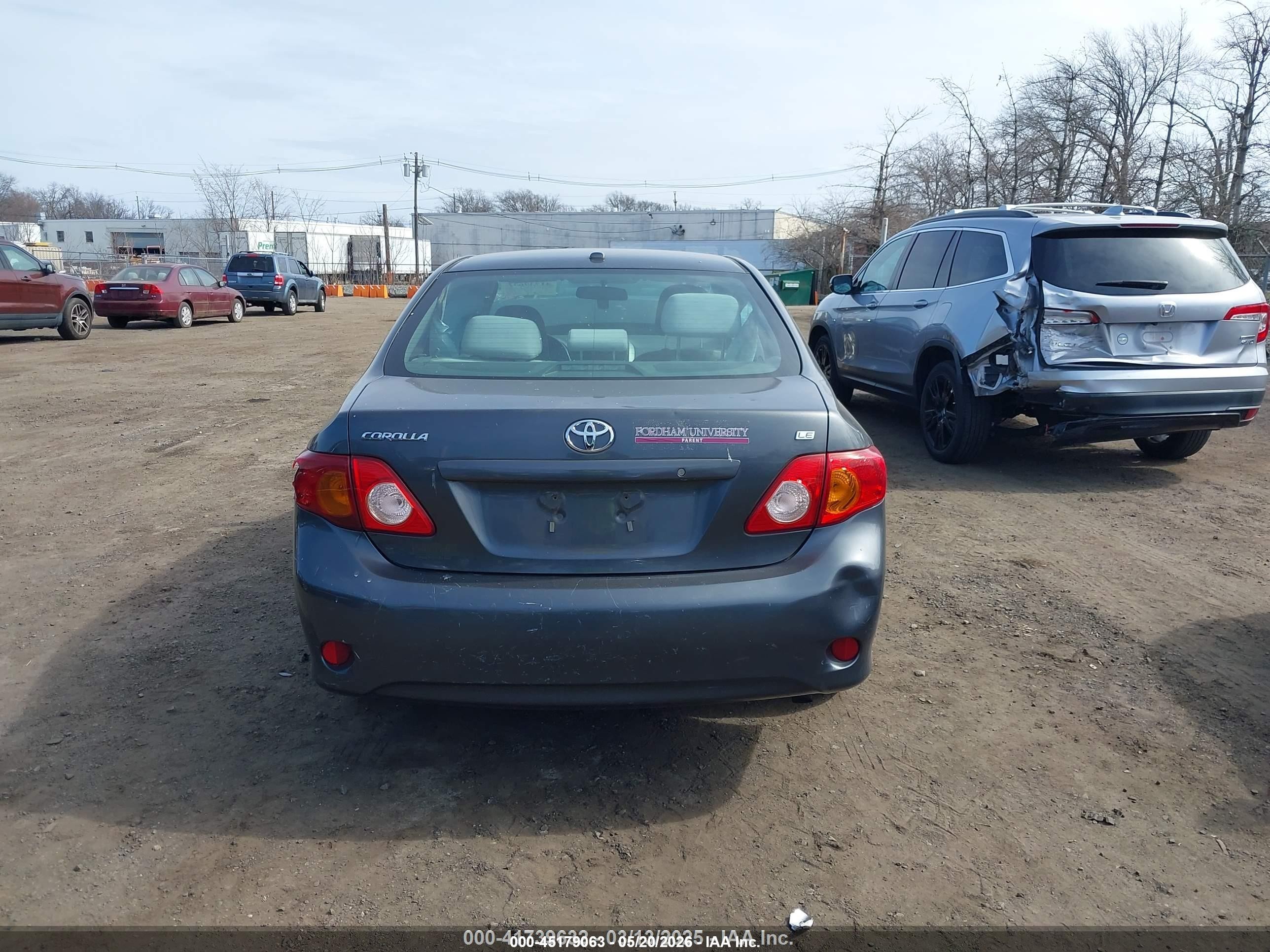 2009 Toyota Corolla Le Gray vin: 2T1BU40E49C135288
