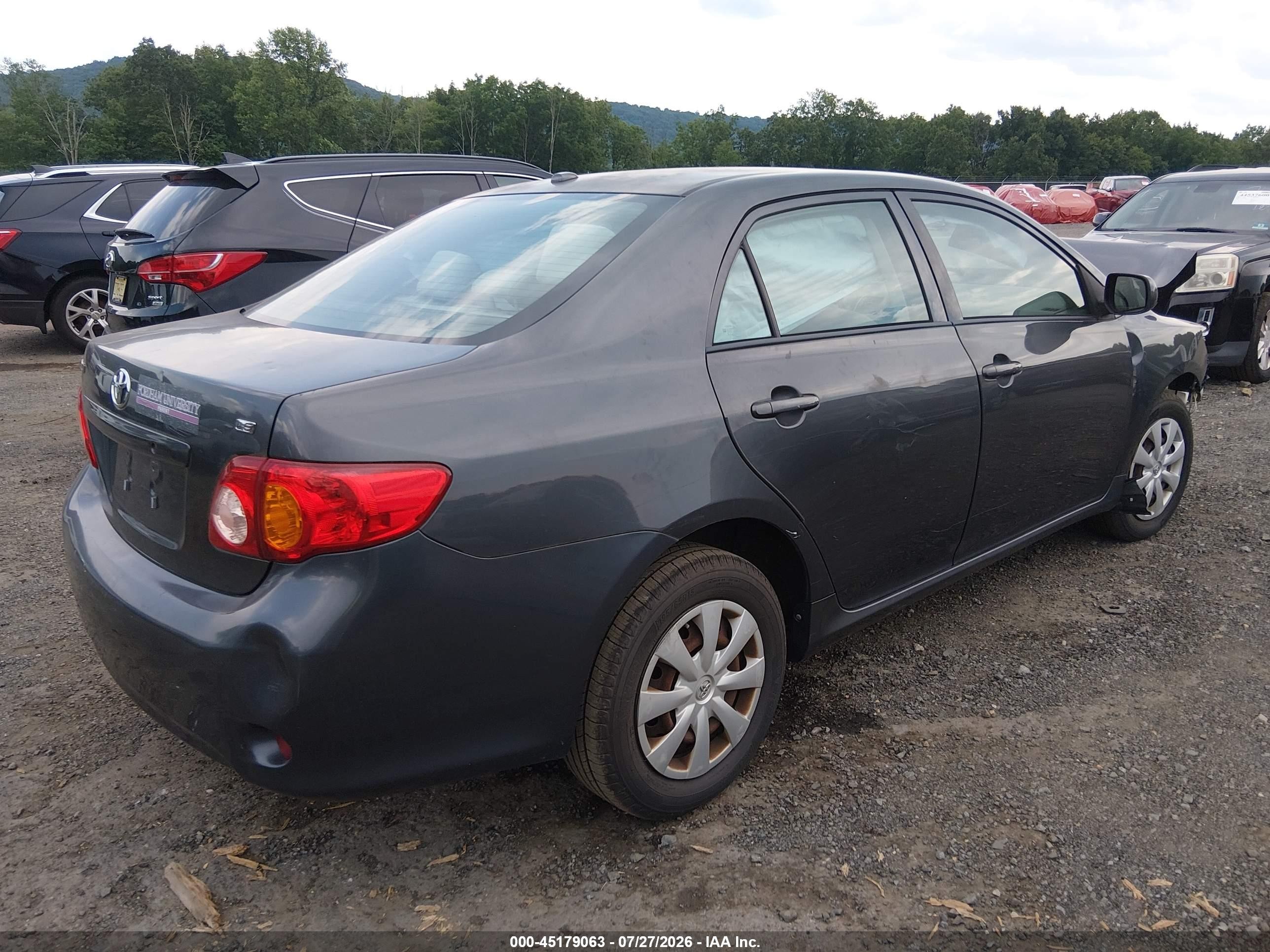 2009 Toyota Corolla Le Gray vin: 2T1BU40E49C135288
