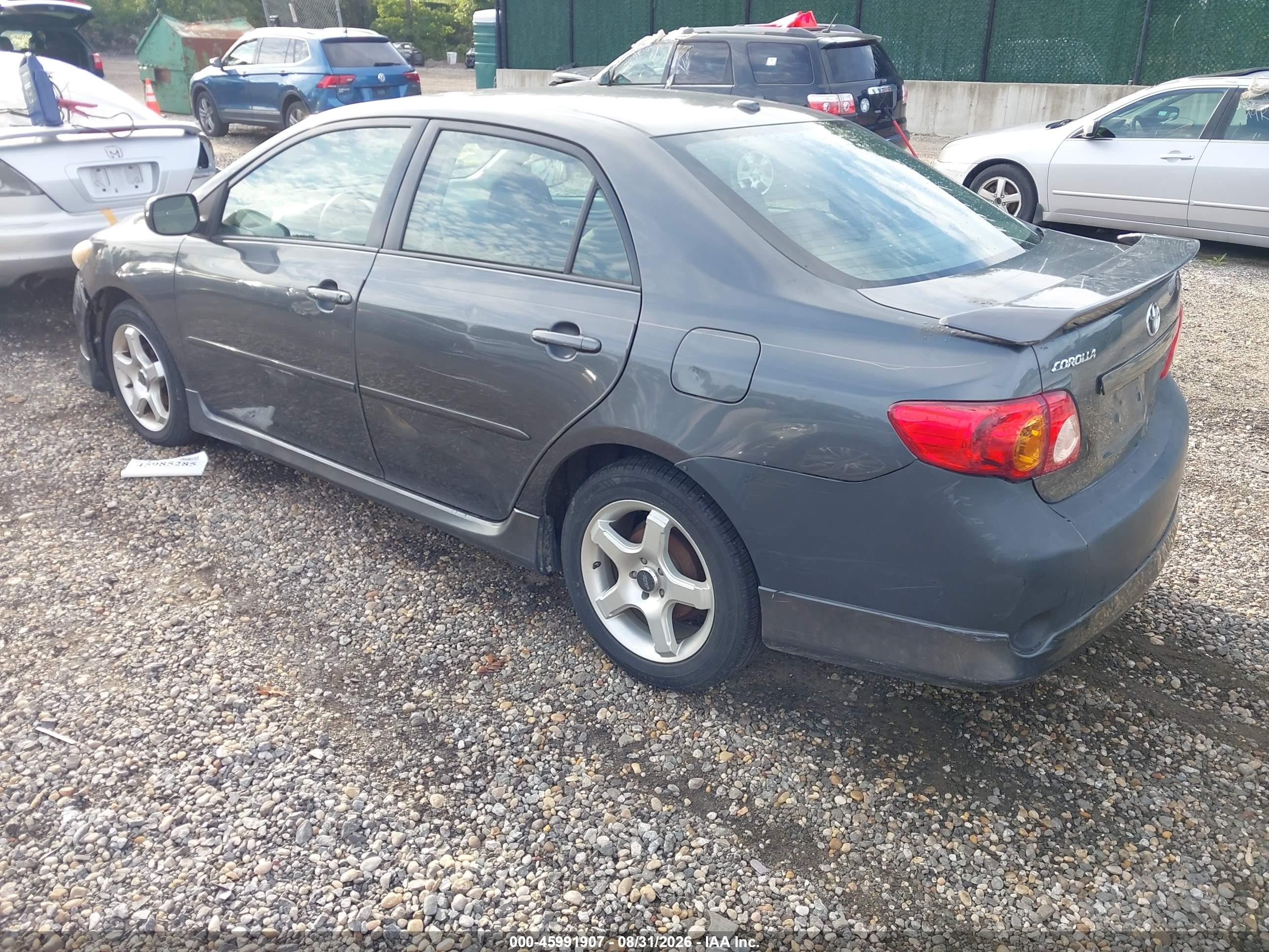 2009 Toyota Corolla S Серый vin: 2T1BU40E59C034955