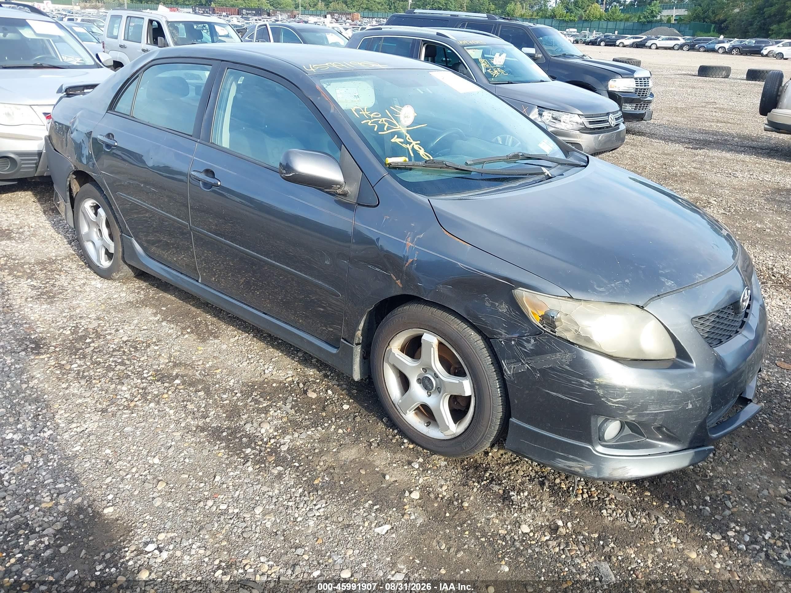 2009 Toyota Corolla S Серый vin: 2T1BU40E59C034955