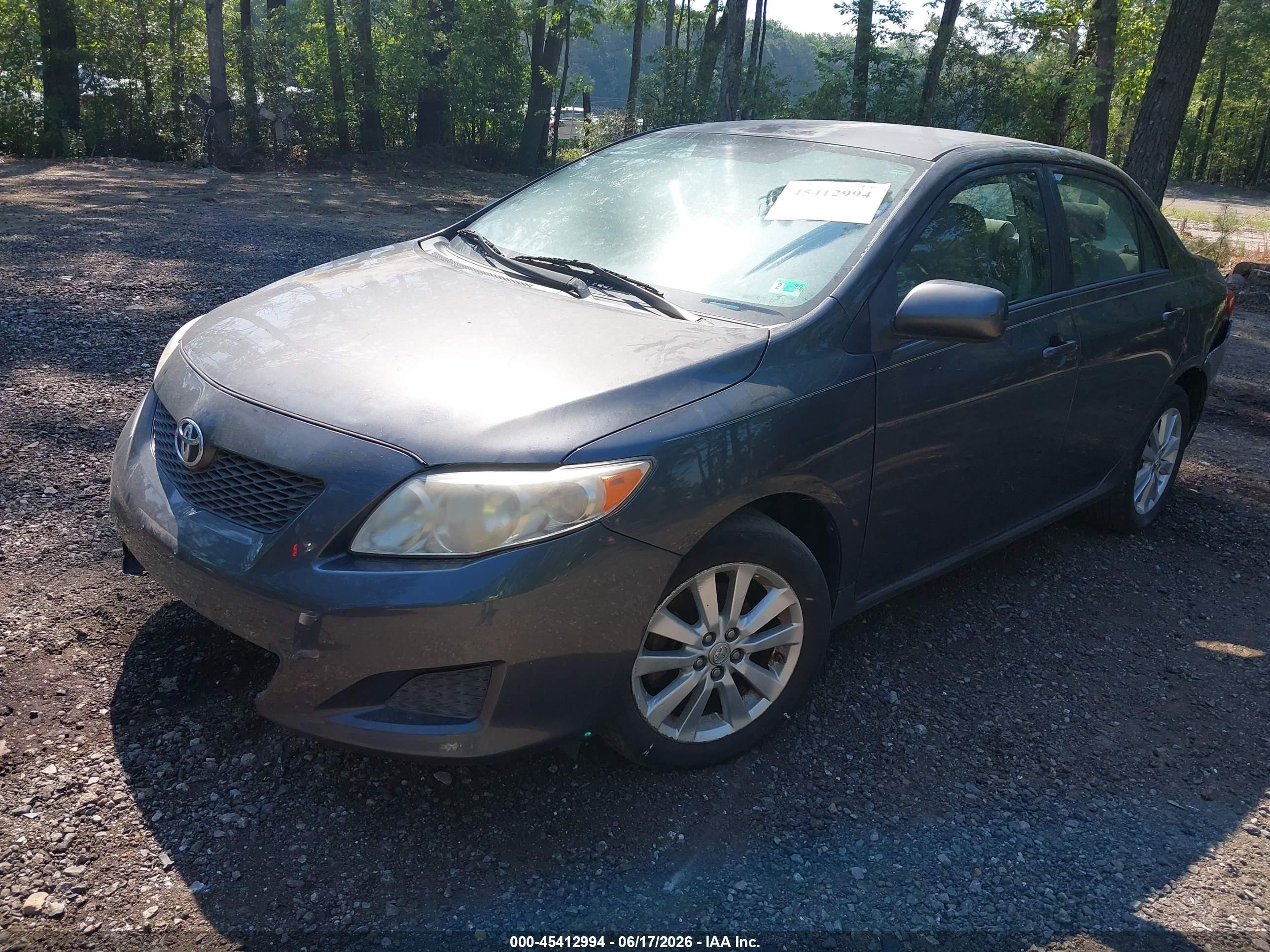 2009 Toyota Corolla Le Gray vin: 2T1BU40E59C044899