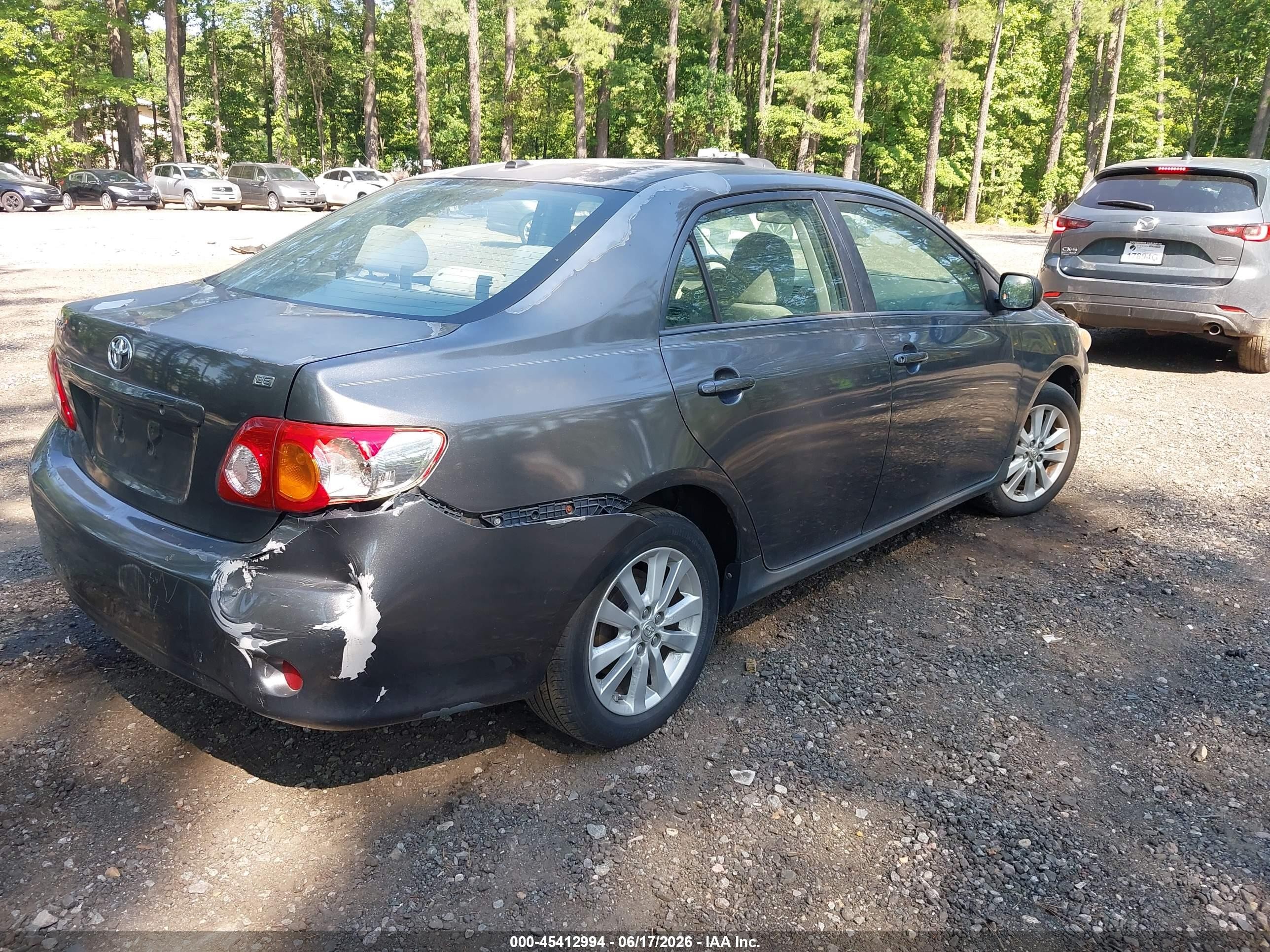 2009 Toyota Corolla Le Gray vin: 2T1BU40E59C044899
