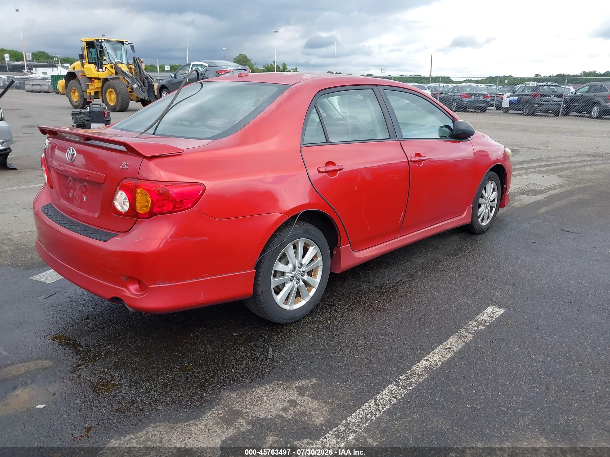 2009 Toyota Corolla S Red vin: 2T1BU40E59C067339