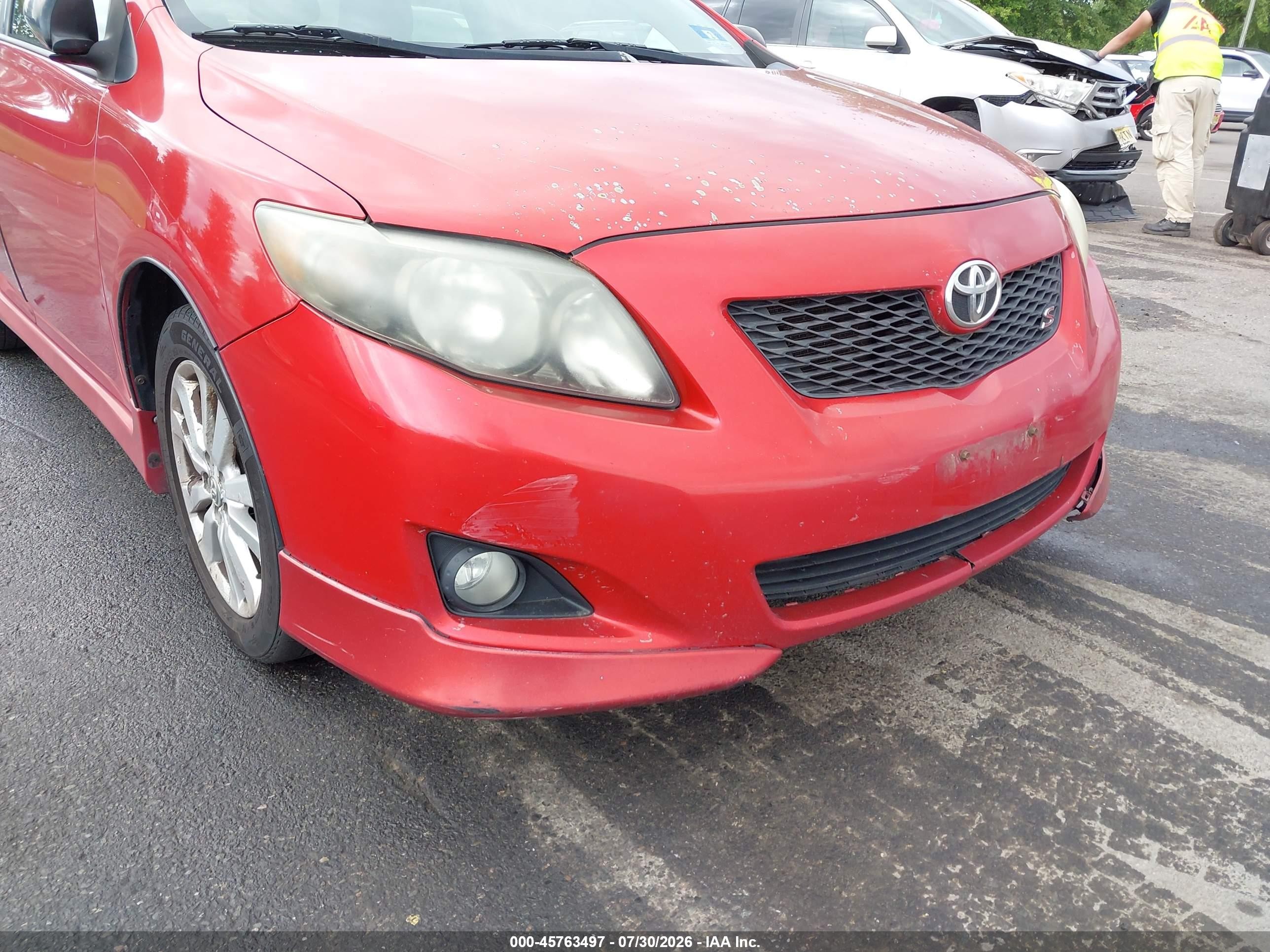 2009 Toyota Corolla S Red vin: 2T1BU40E59C067339