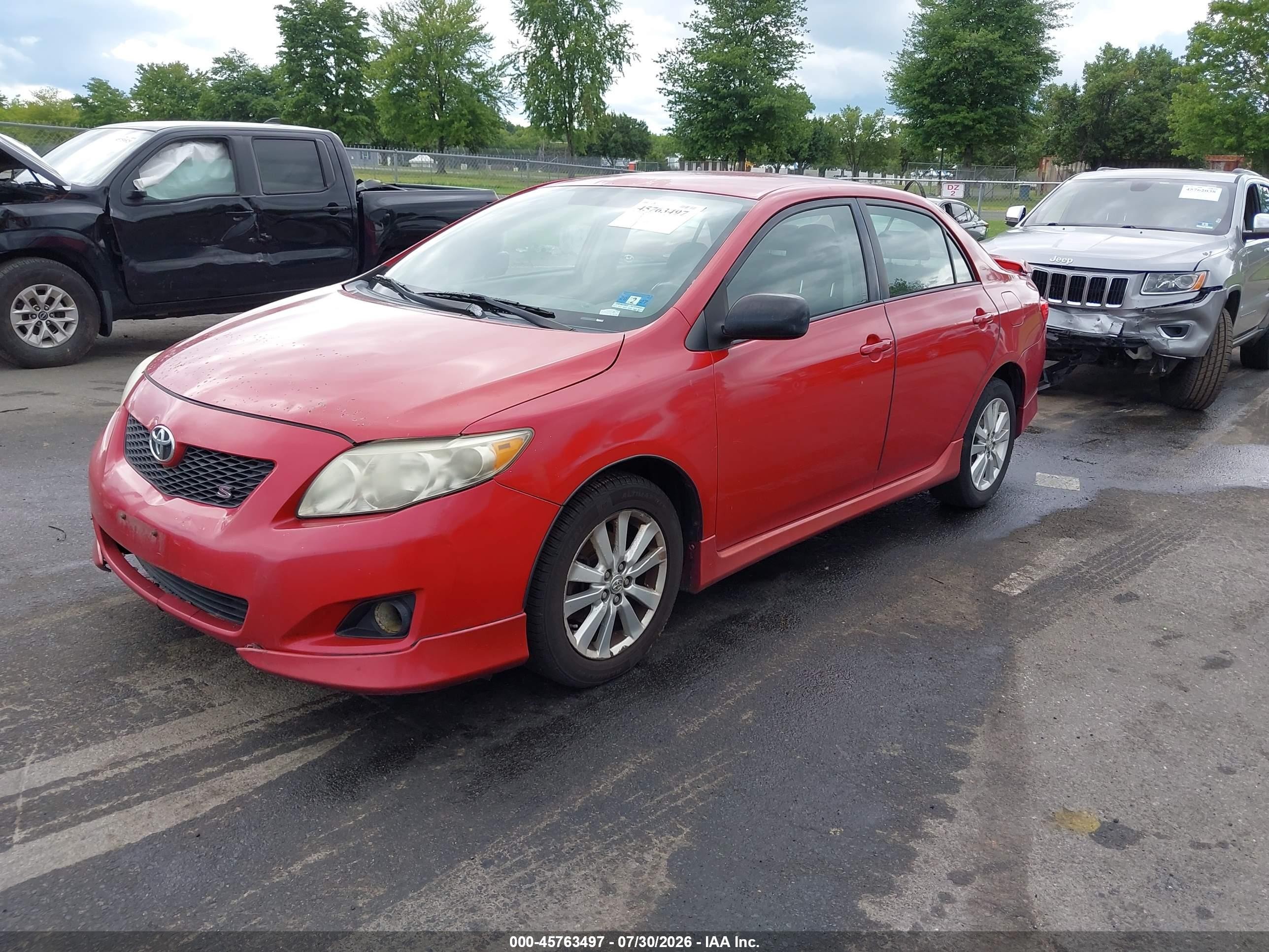 2009 Toyota Corolla S Red vin: 2T1BU40E59C067339