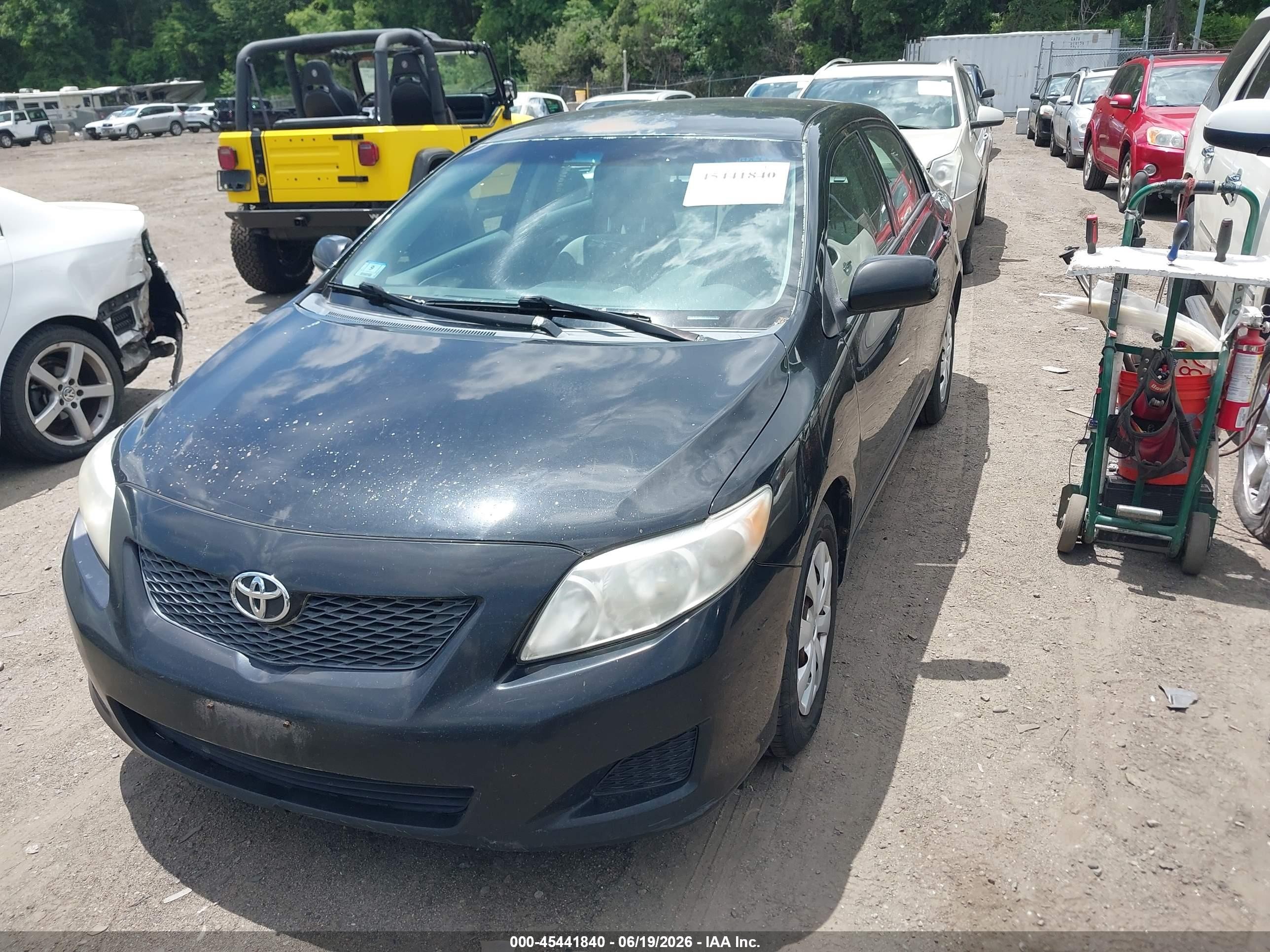 2009 Toyota Corolla Le Black vin: 2T1BU40E59C072945