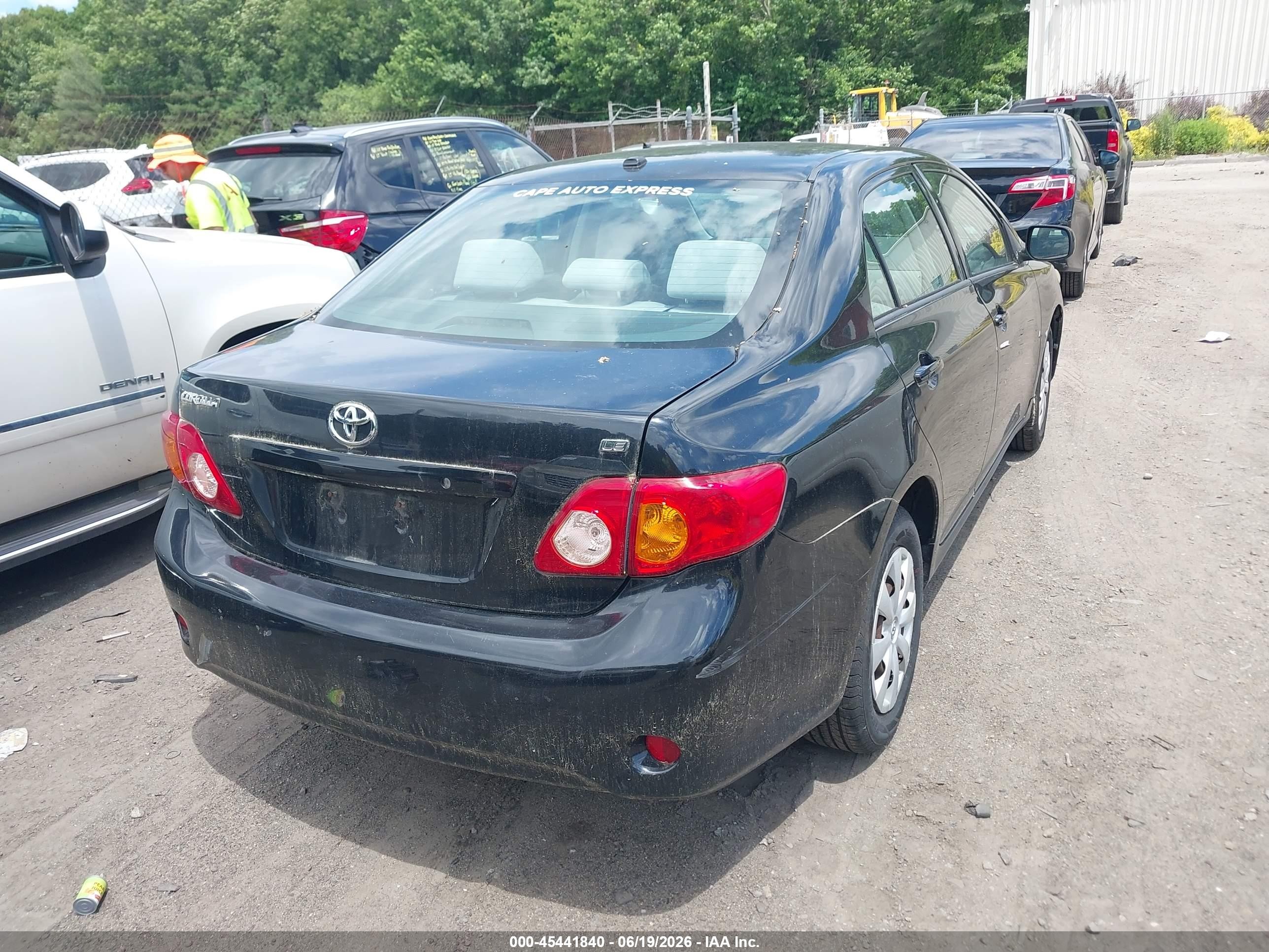 2009 Toyota Corolla Le Black vin: 2T1BU40E59C072945