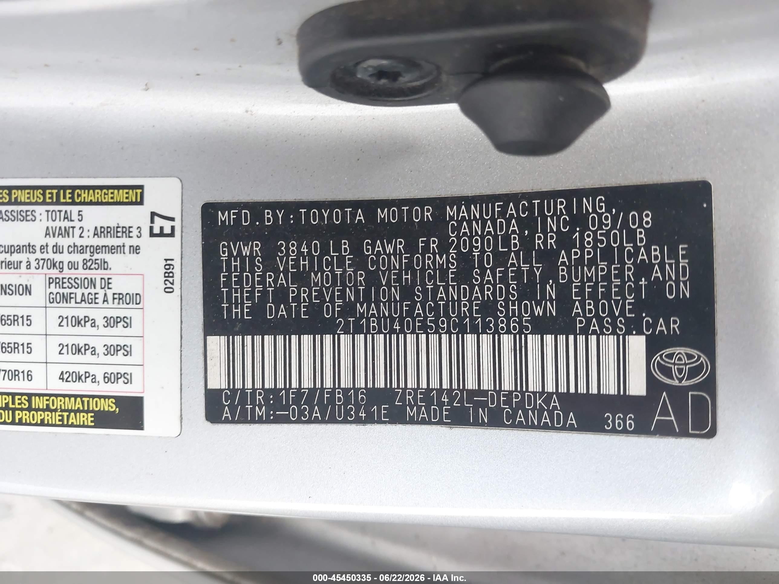2009 Toyota Corolla   Silver vin: 2T1BU40E59C113865