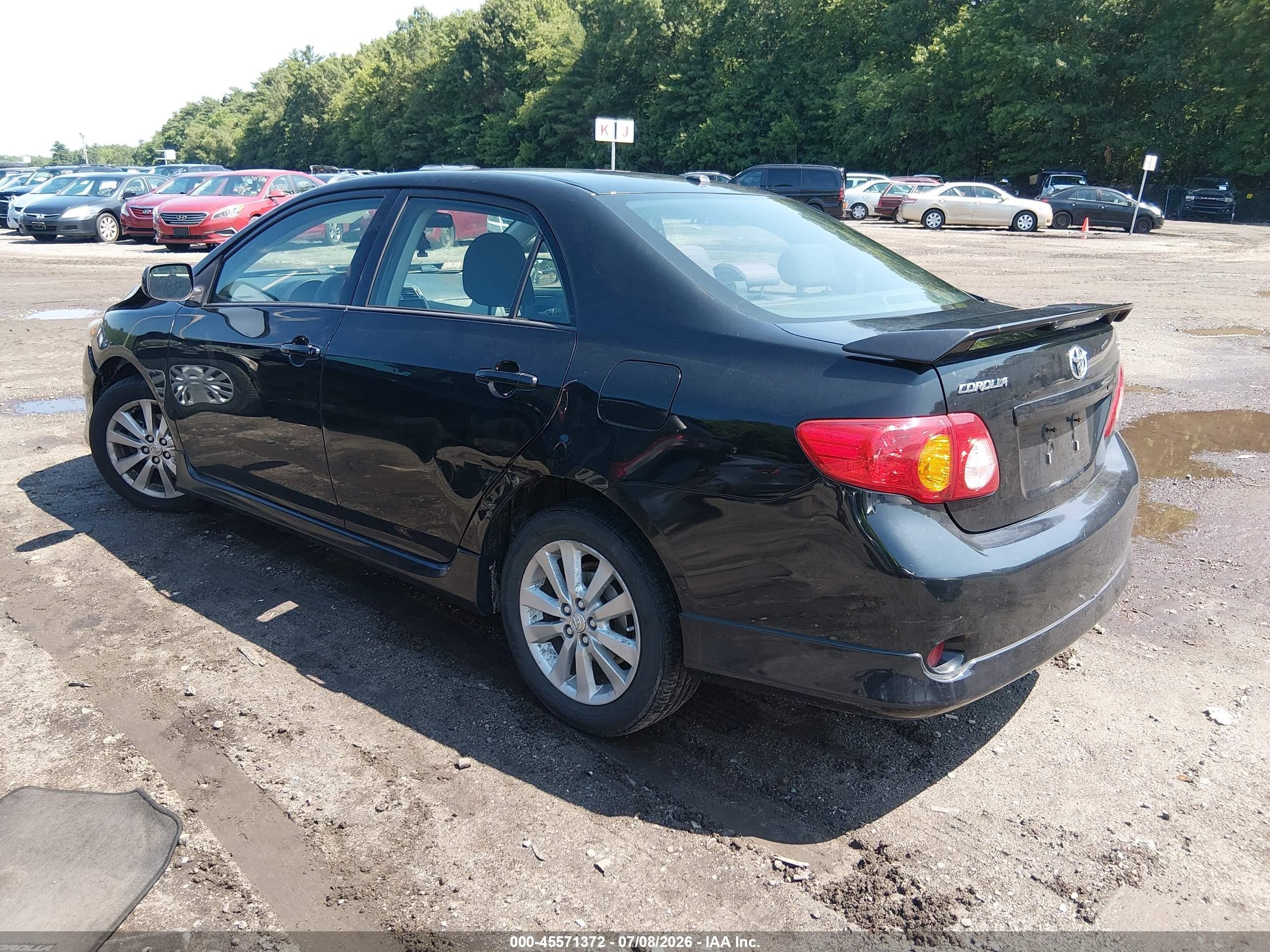 2009 Toyota Corolla S Black vin: 2T1BU40E59C116782