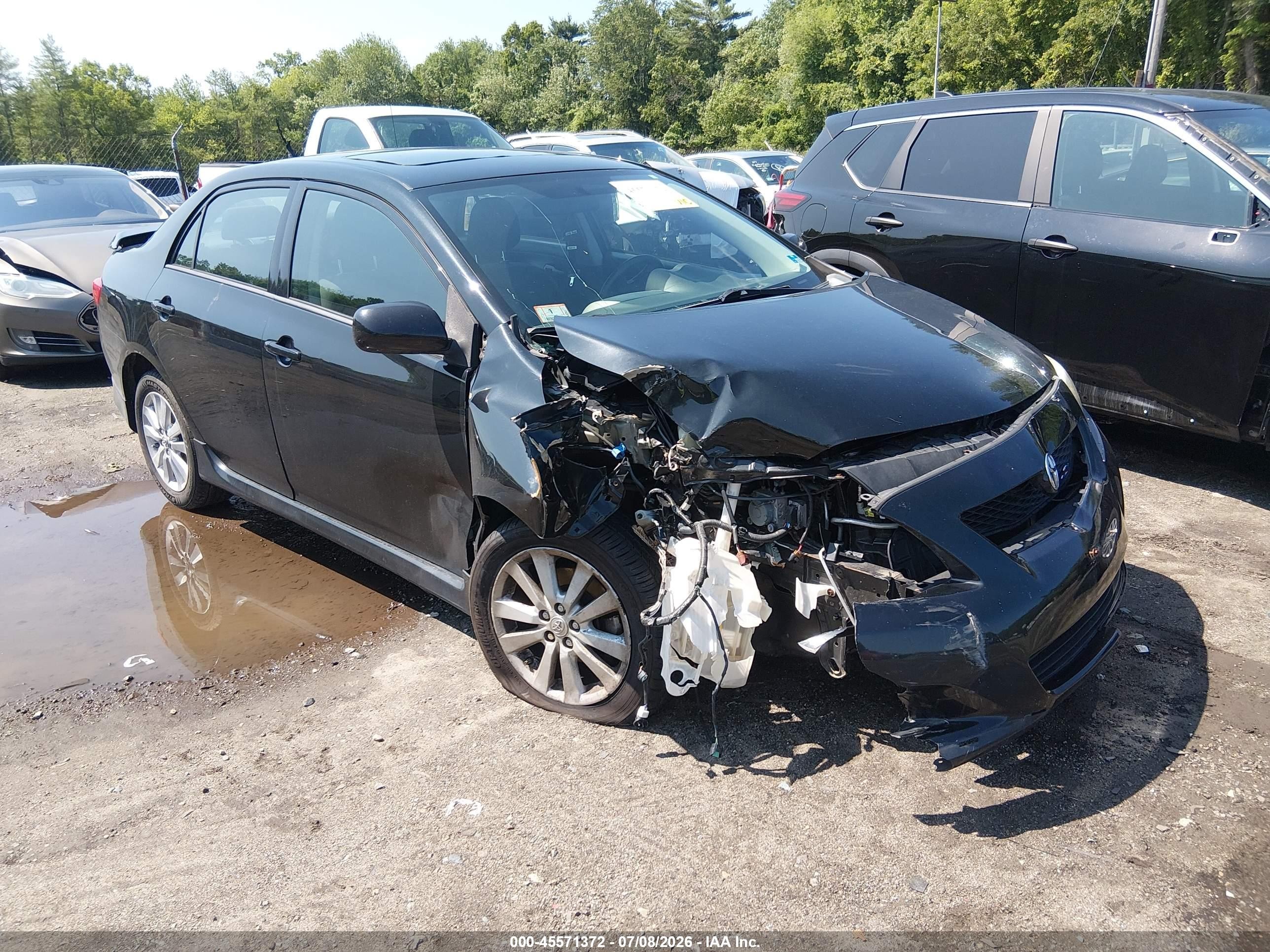 2009 Toyota Corolla S Black vin: 2T1BU40E59C116782