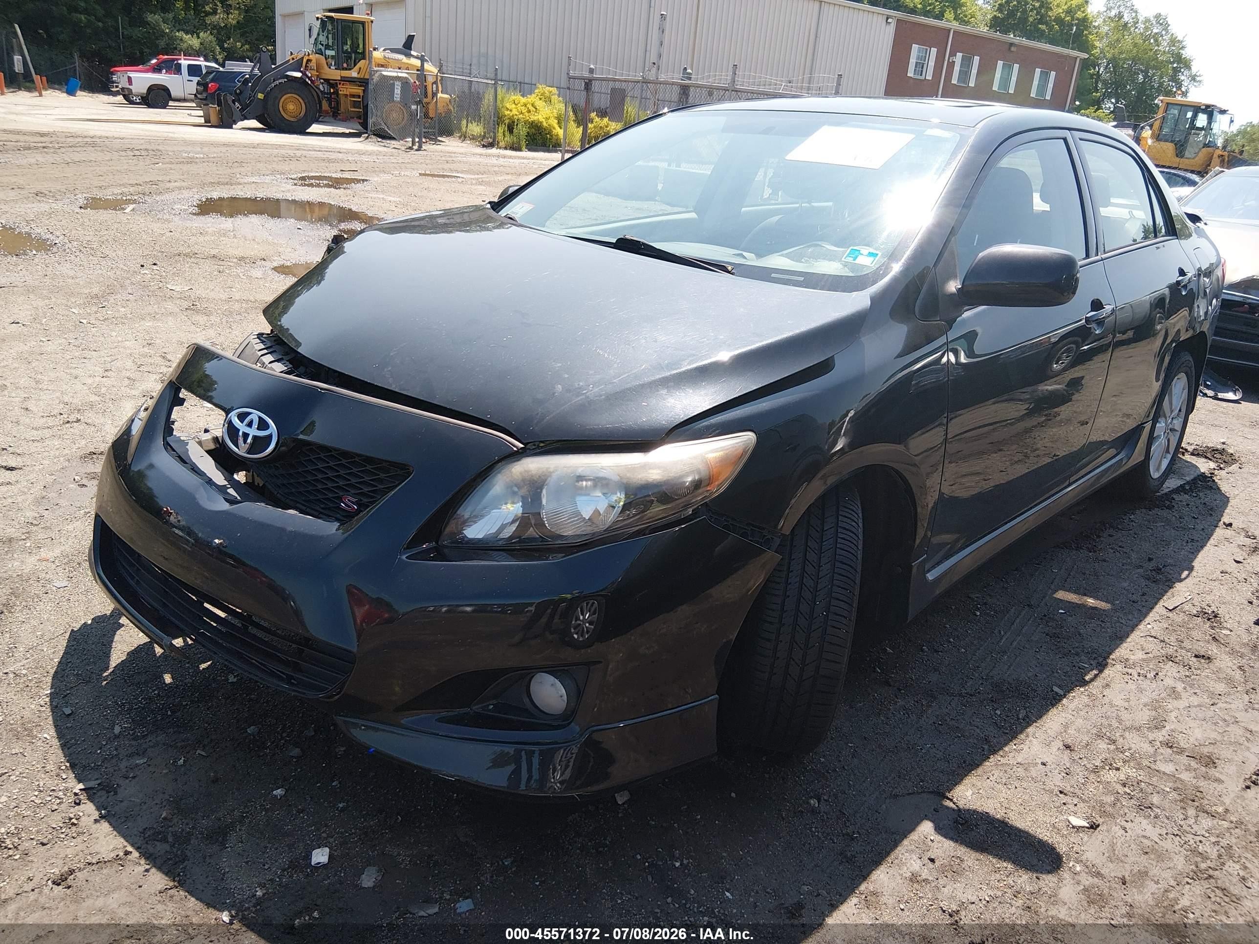 2009 Toyota Corolla S Black vin: 2T1BU40E59C116782