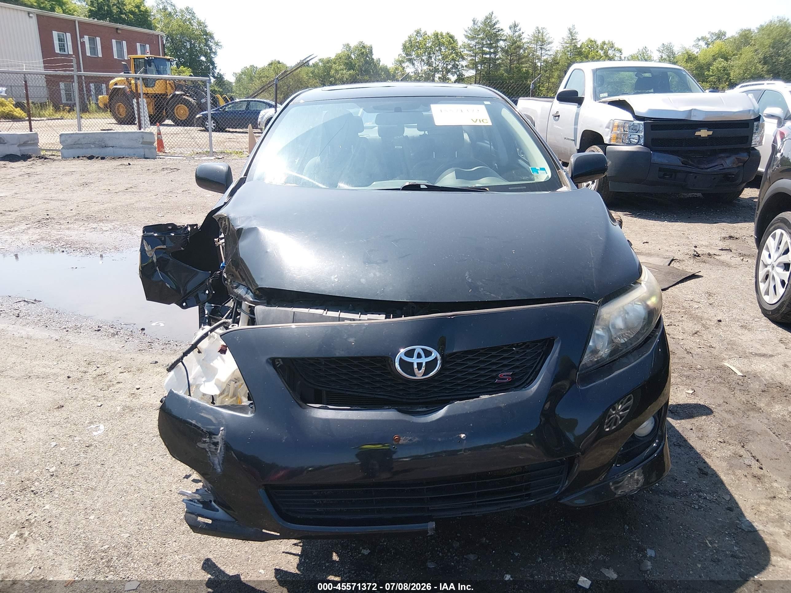 2009 Toyota Corolla S Black vin: 2T1BU40E59C116782