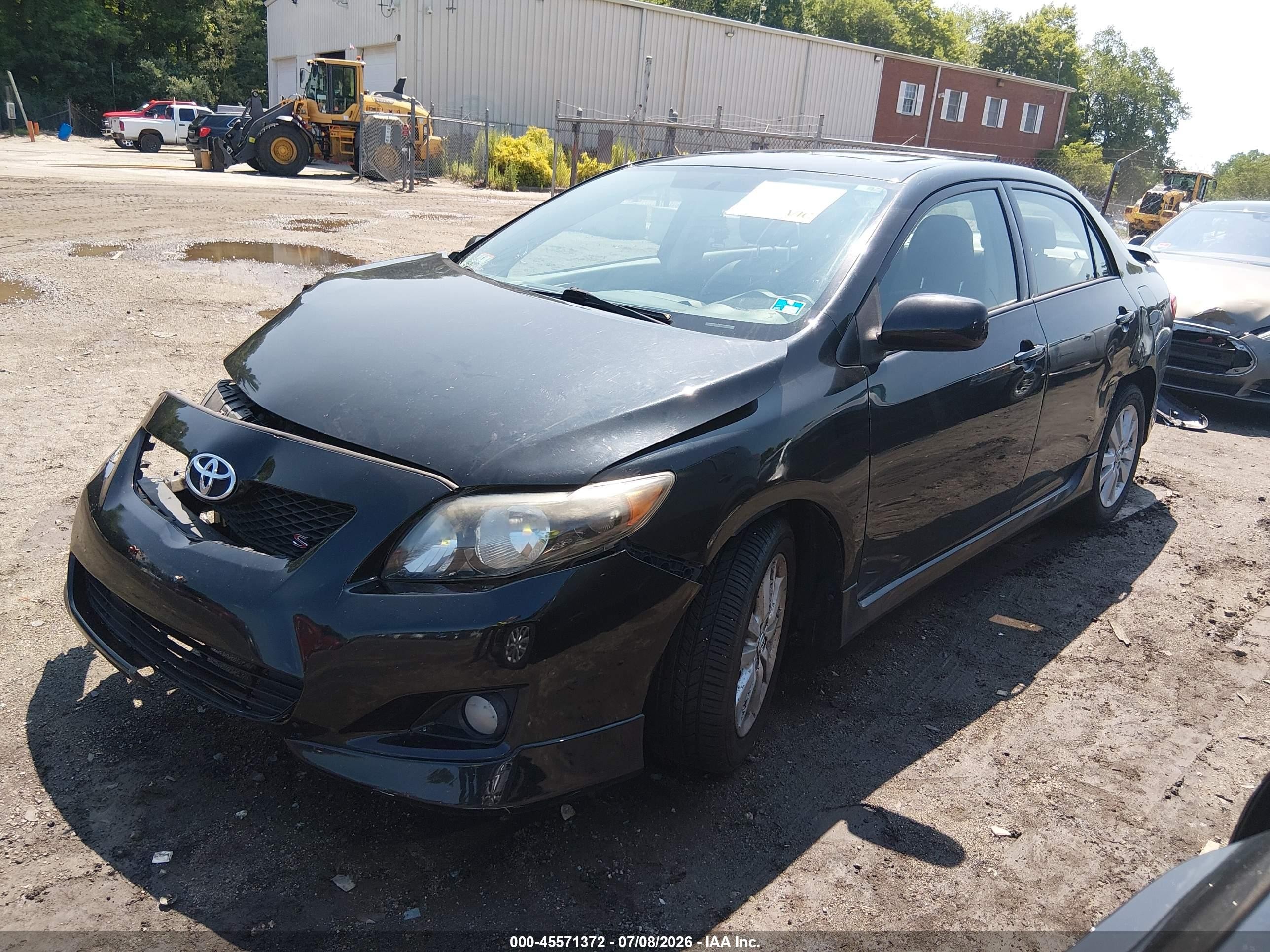 2009 Toyota Corolla S Black vin: 2T1BU40E59C116782