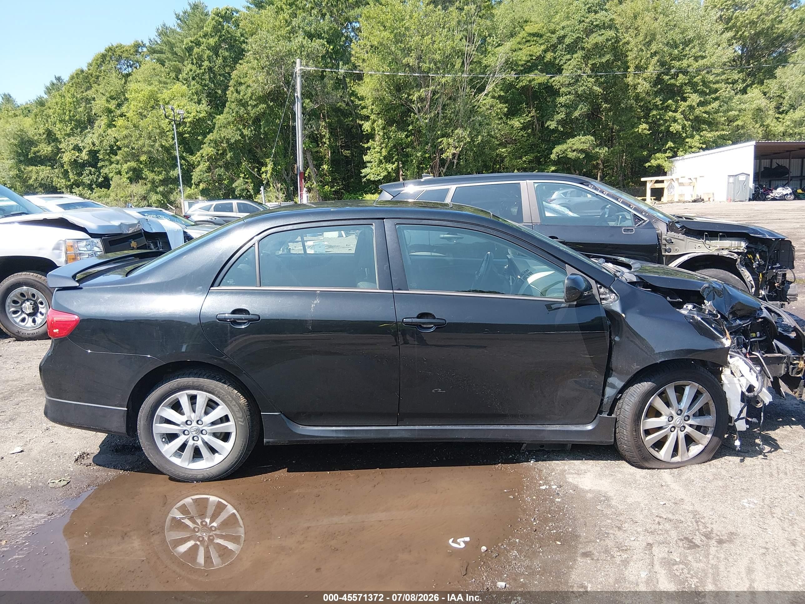 2009 Toyota Corolla S Black vin: 2T1BU40E59C116782