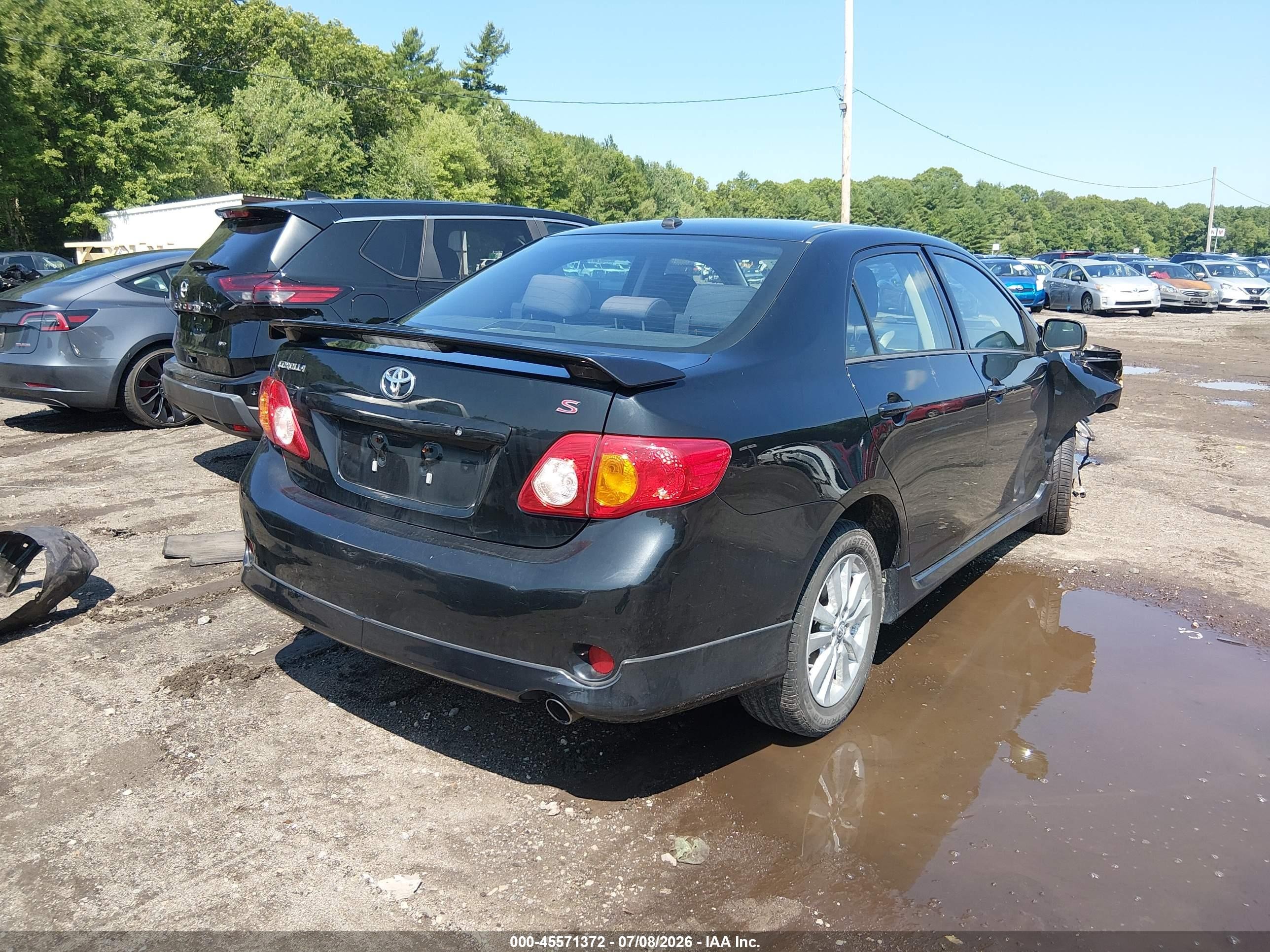 2009 Toyota Corolla S Black vin: 2T1BU40E59C116782