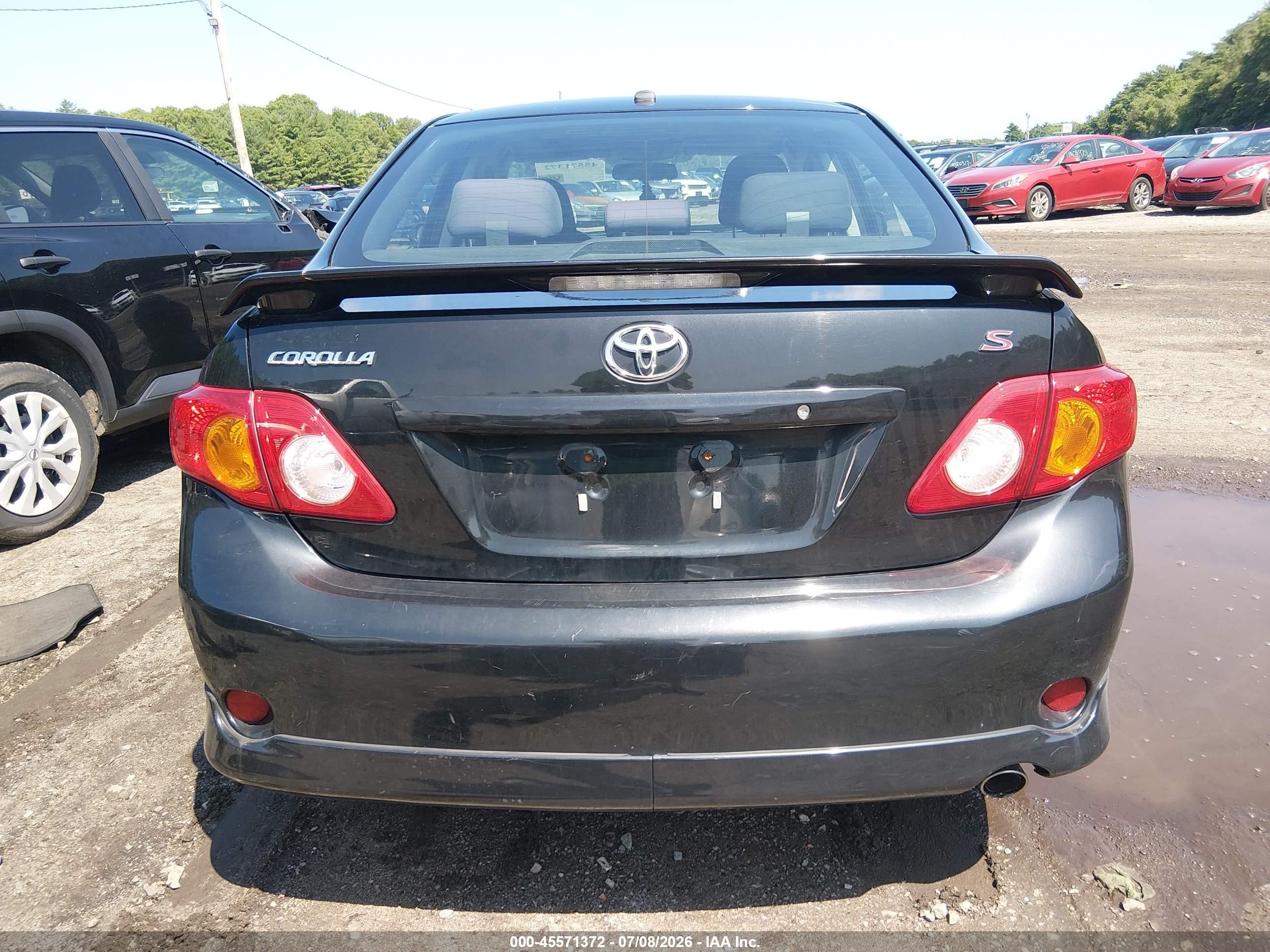 2009 Toyota Corolla S Black vin: 2T1BU40E59C116782