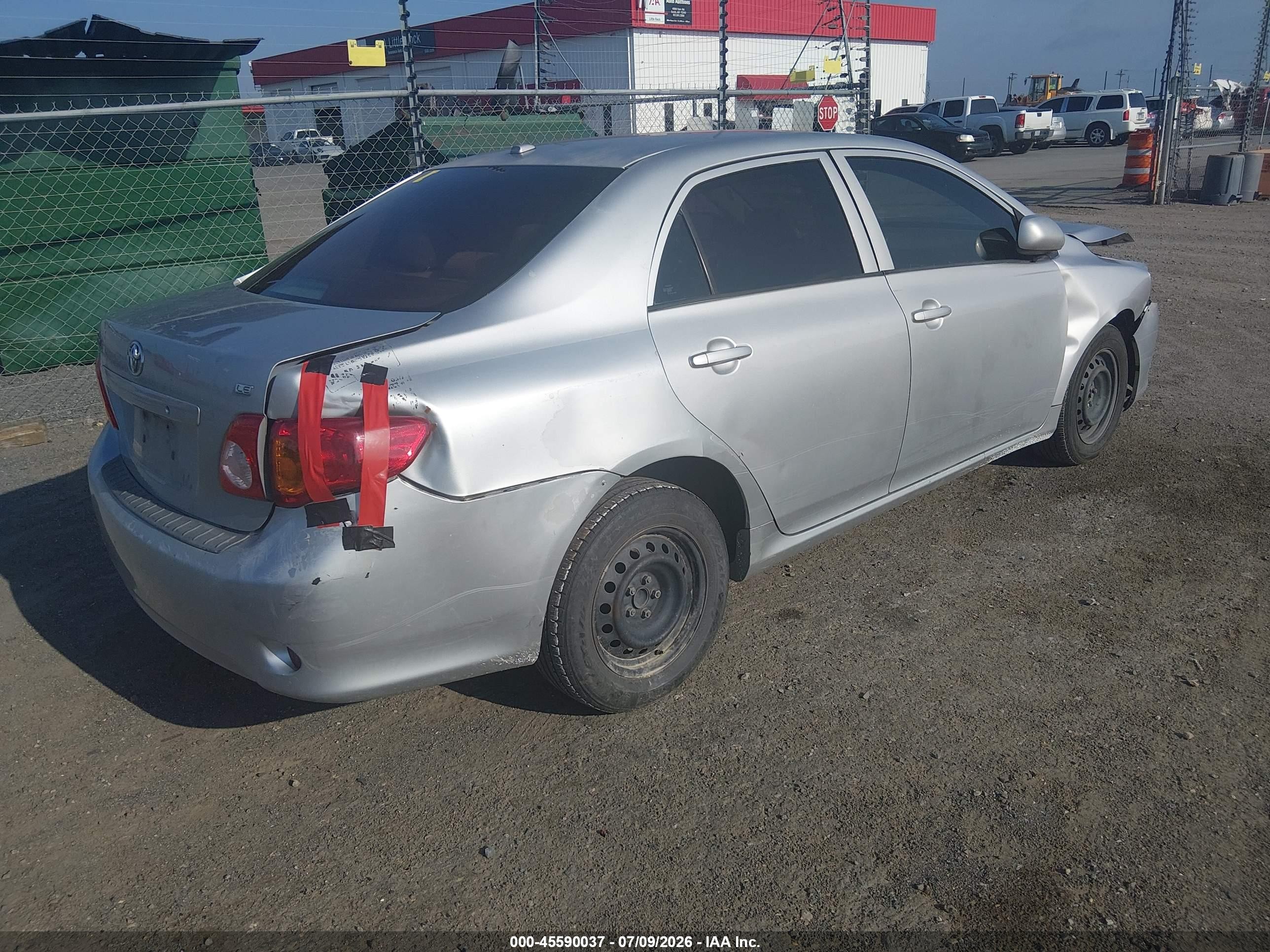 2009 Toyota Corolla Le Silver vin: 2T1BU40E59C126468