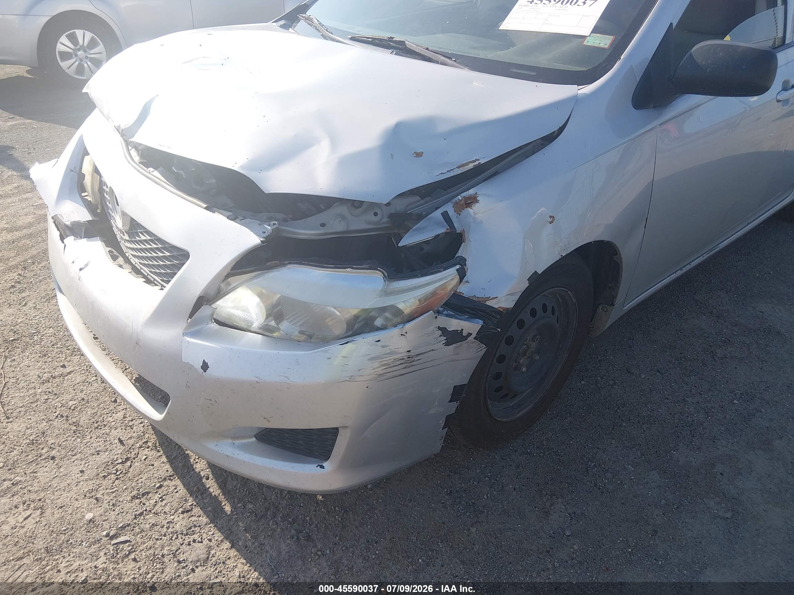 2009 Toyota Corolla Le Silver vin: 2T1BU40E59C126468