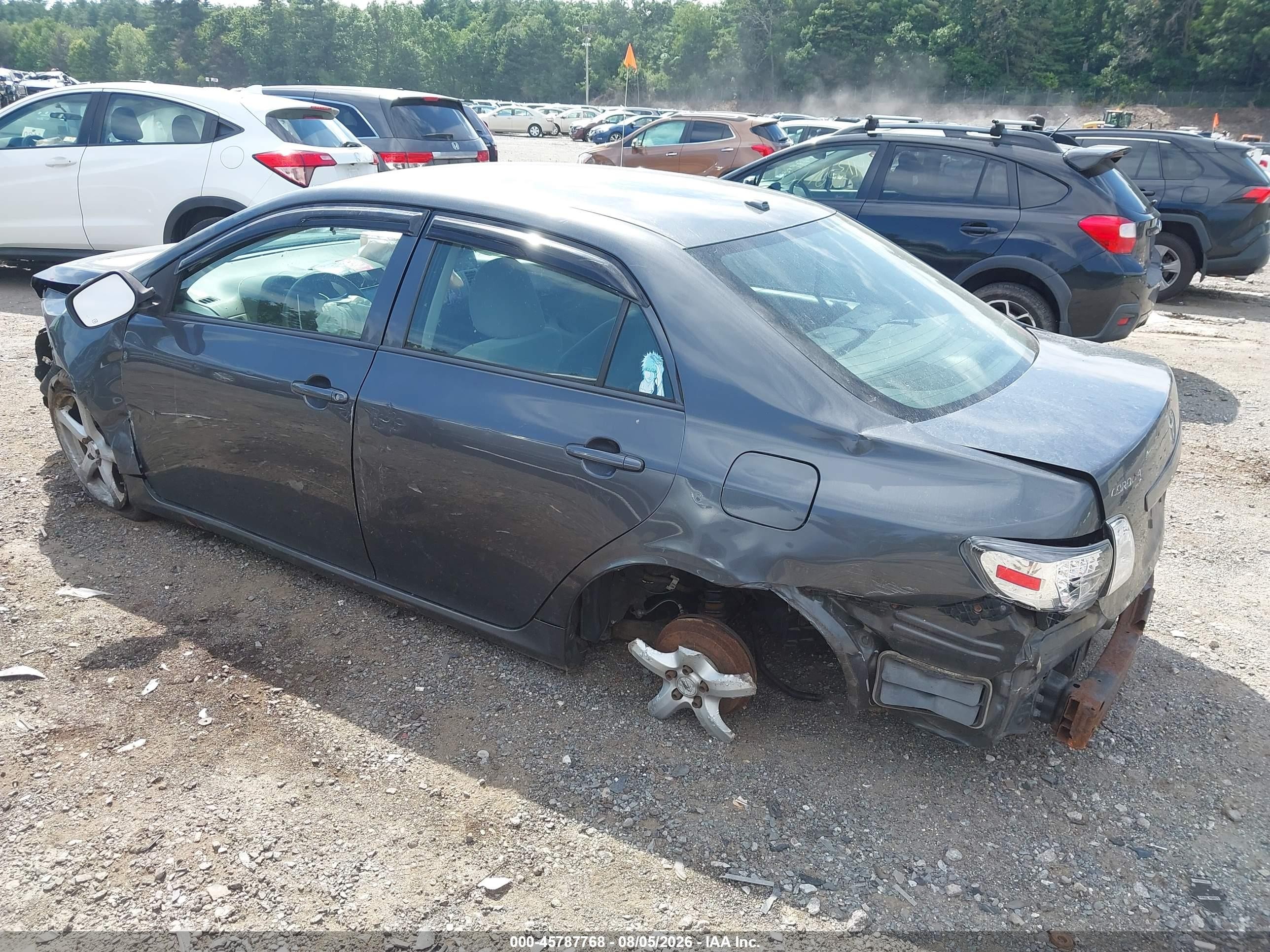 2009 Toyota Corolla   Gray vin: 2T1BU40E59C135736