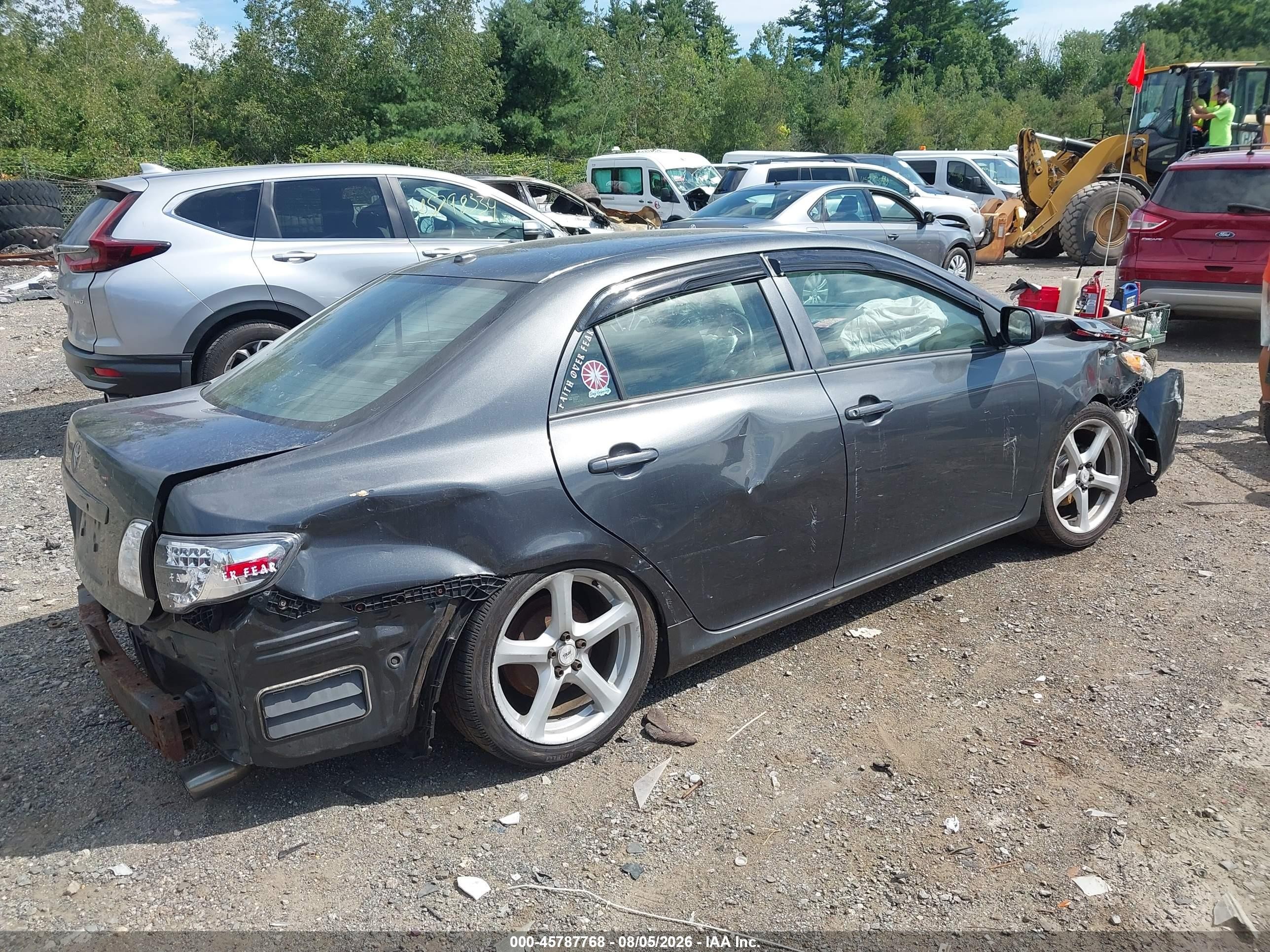 2009 Toyota Corolla   Gray vin: 2T1BU40E59C135736