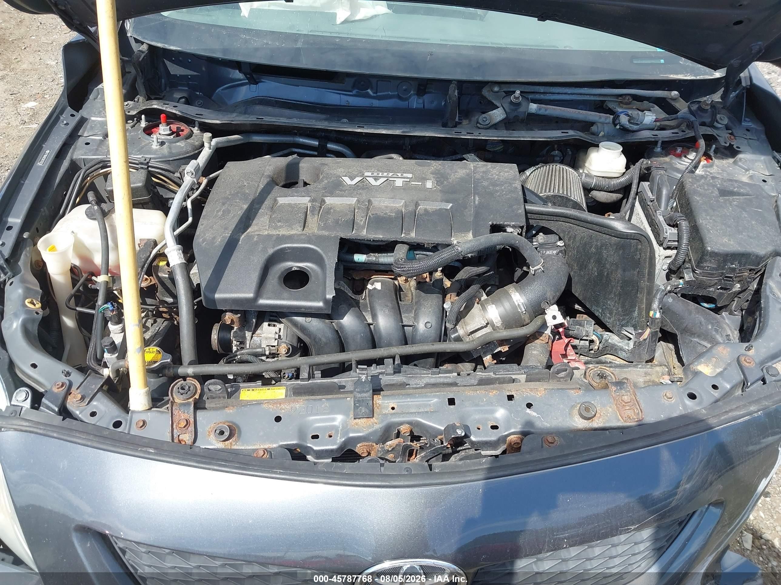 2009 Toyota Corolla   Gray vin: 2T1BU40E59C135736