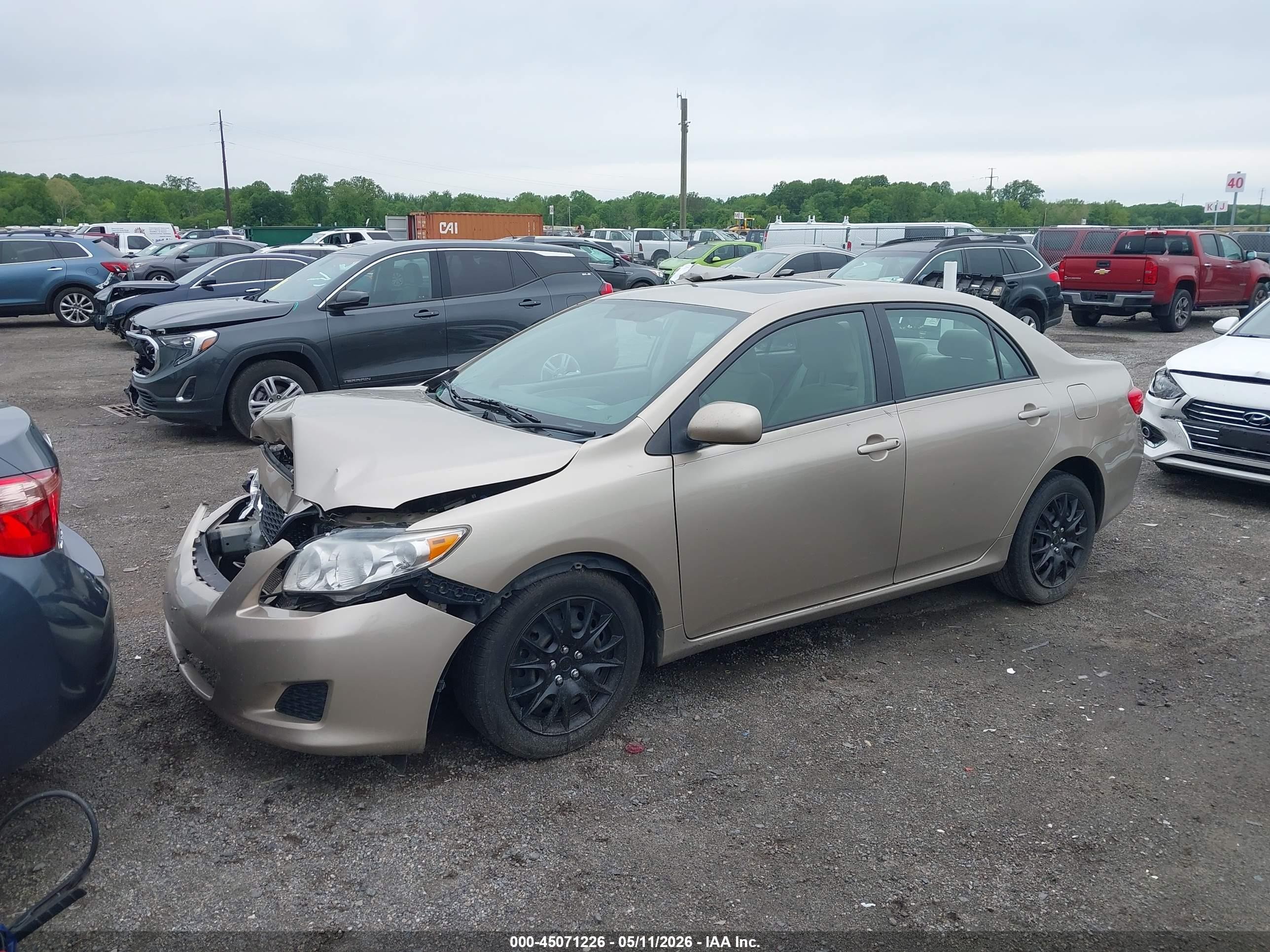 2009 Toyota Corolla Xle Gold vin: 2T1BU40E69C030283