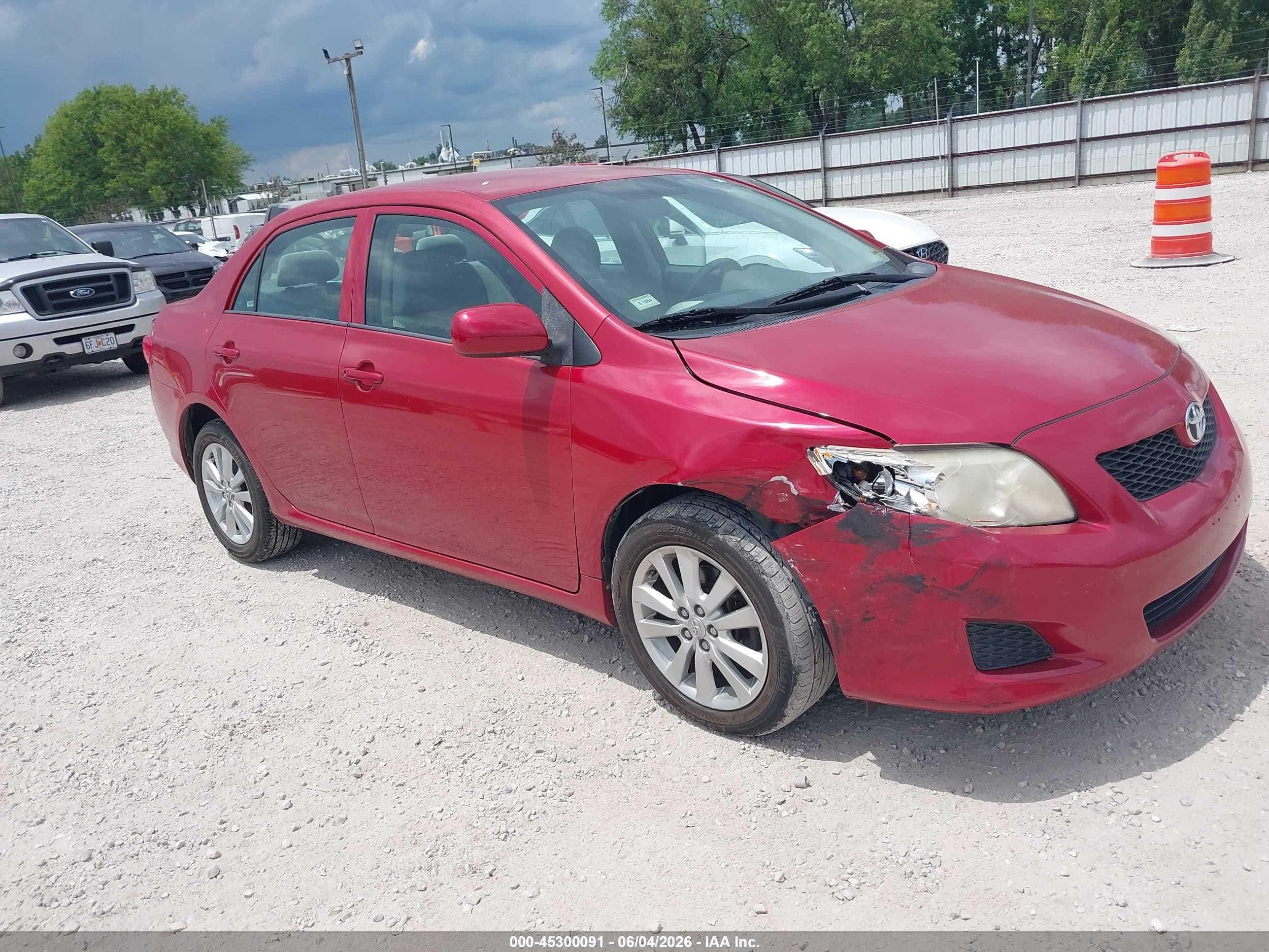 2009 Toyota Corolla Le Red vin: 2T1BU40E69C043048