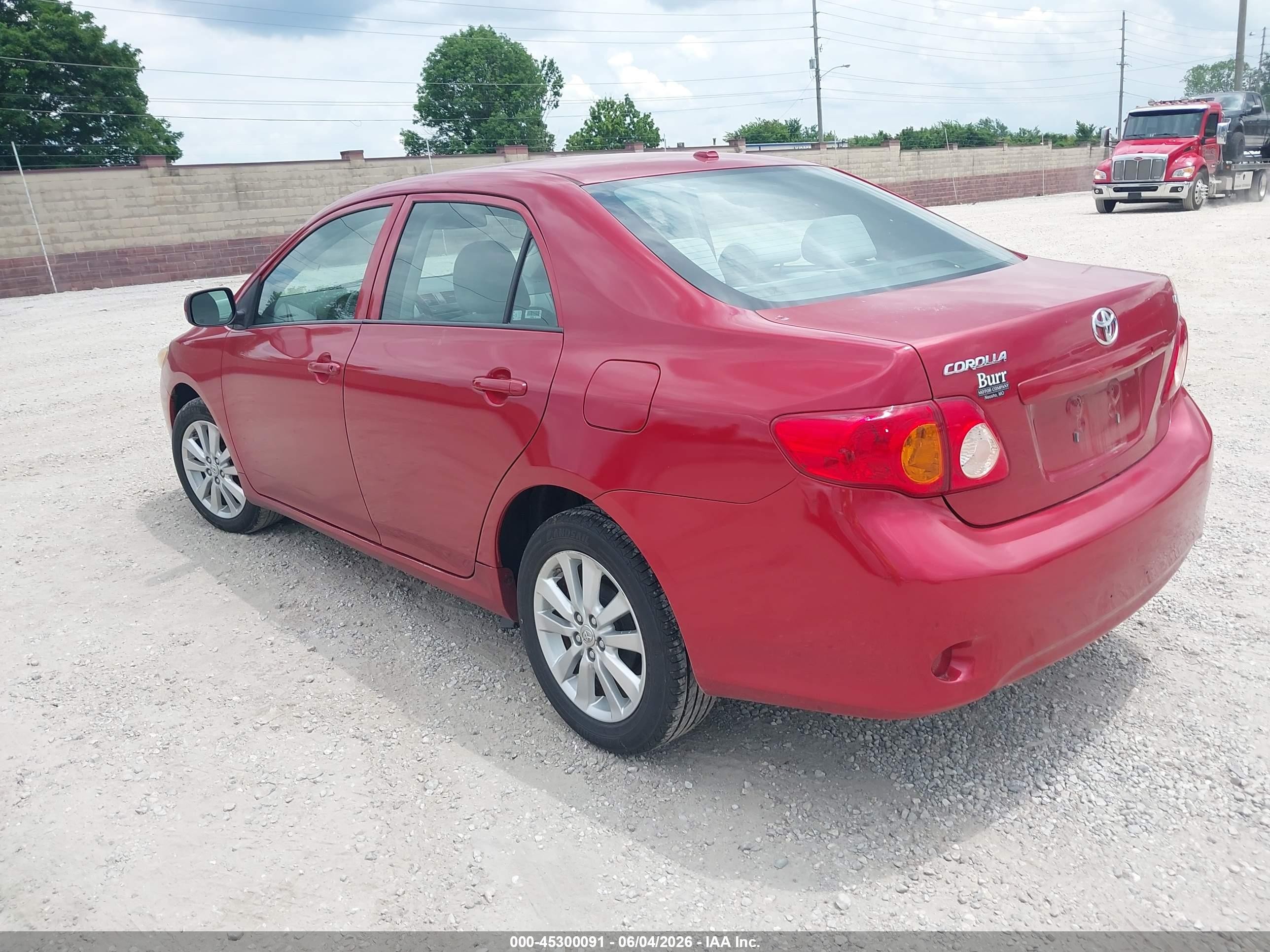 2009 Toyota Corolla Le Red vin: 2T1BU40E69C043048