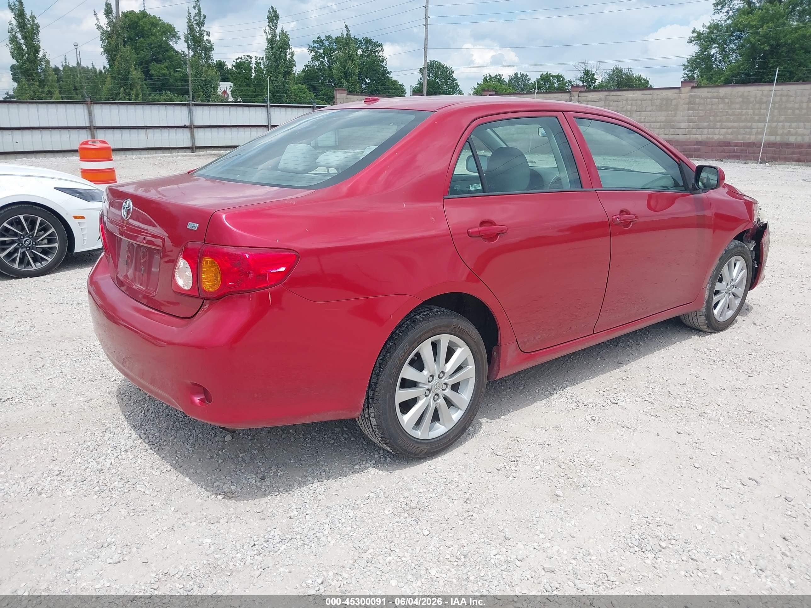 2009 Toyota Corolla Le Red vin: 2T1BU40E69C043048
