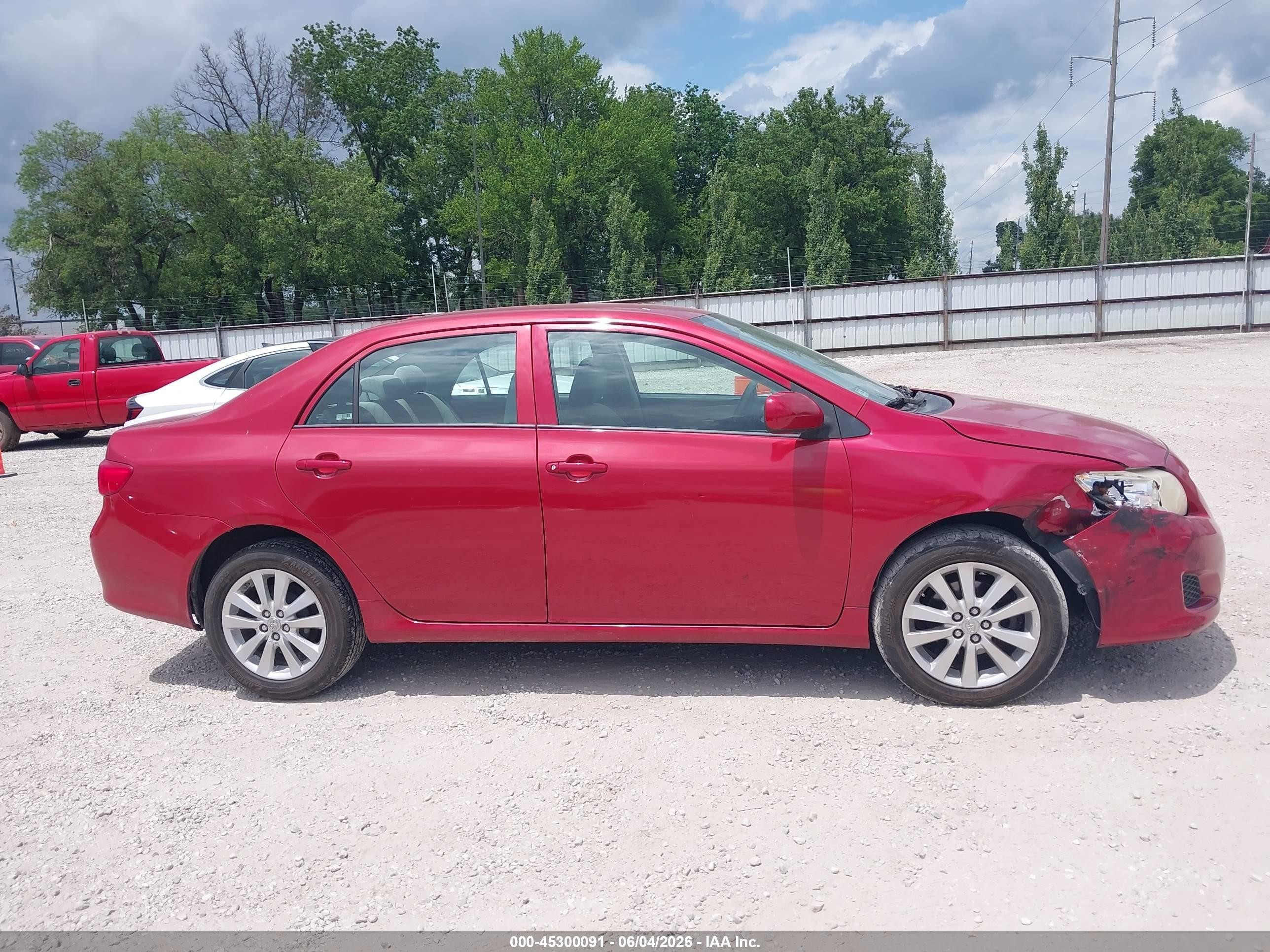 2009 Toyota Corolla Le Red vin: 2T1BU40E69C043048
