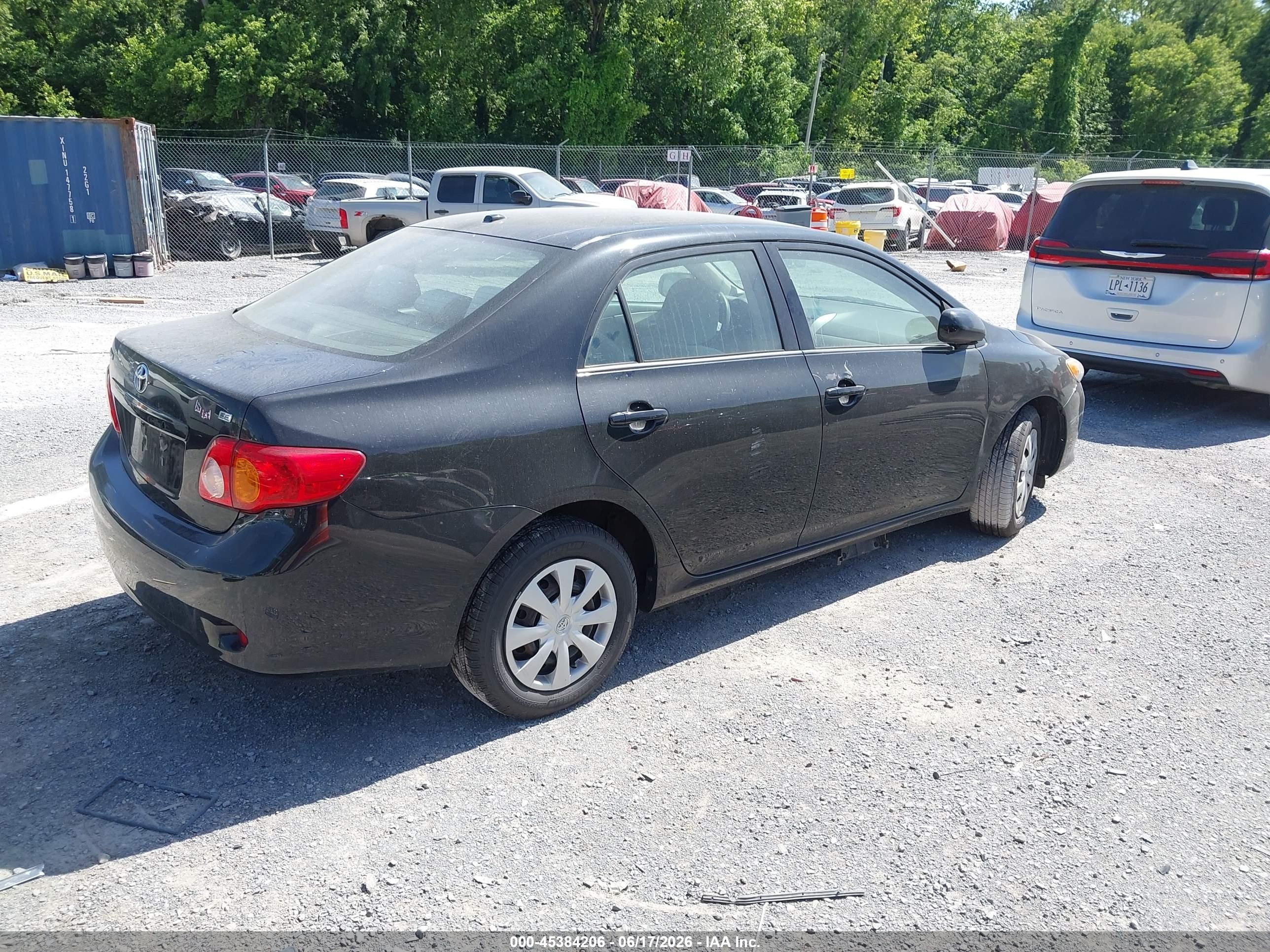 2009 Toyota Corolla Le Черный vin: 2T1BU40E69C043230
