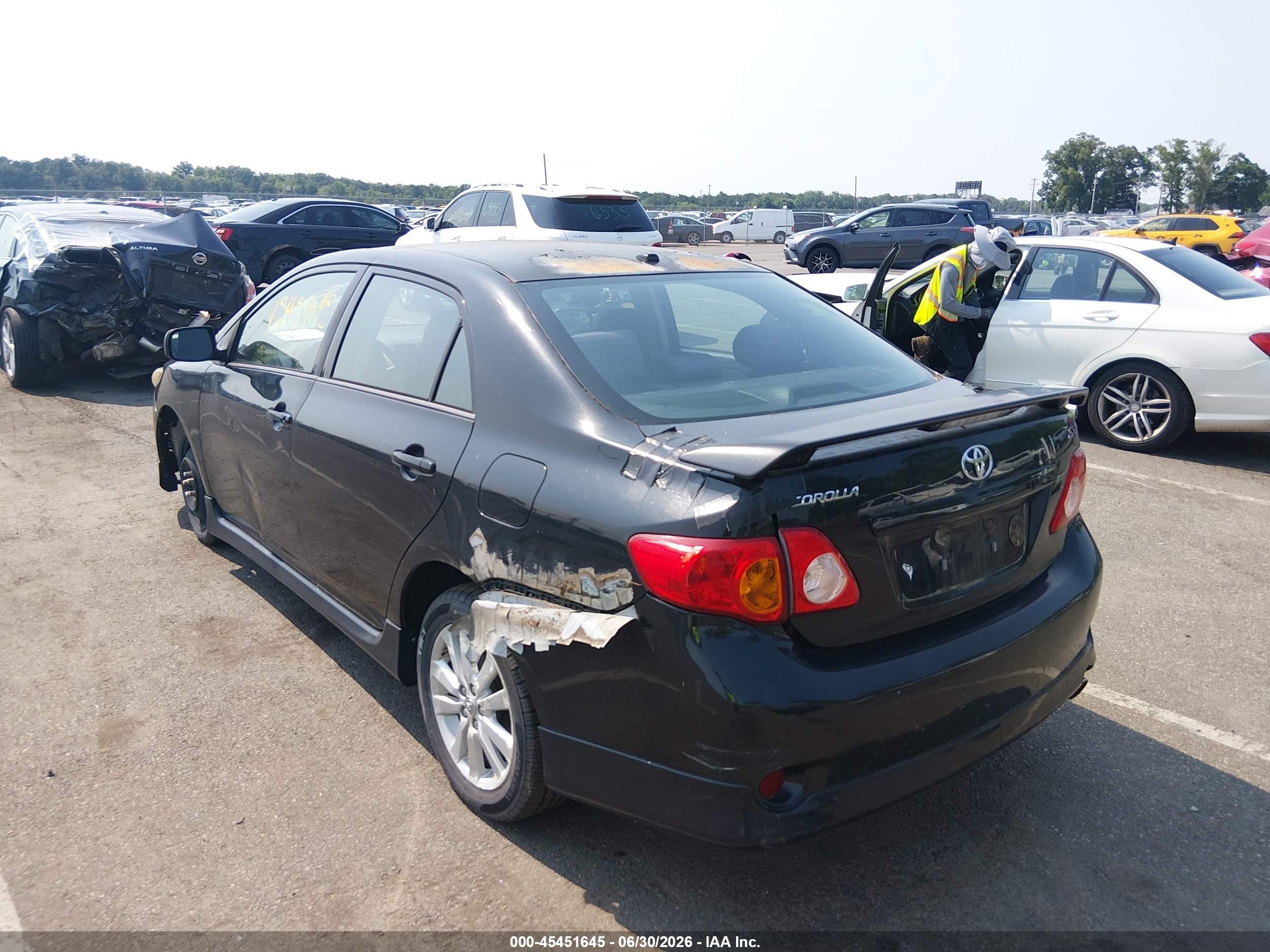 2009 Toyota Corolla S Black vin: 2T1BU40E69C046046