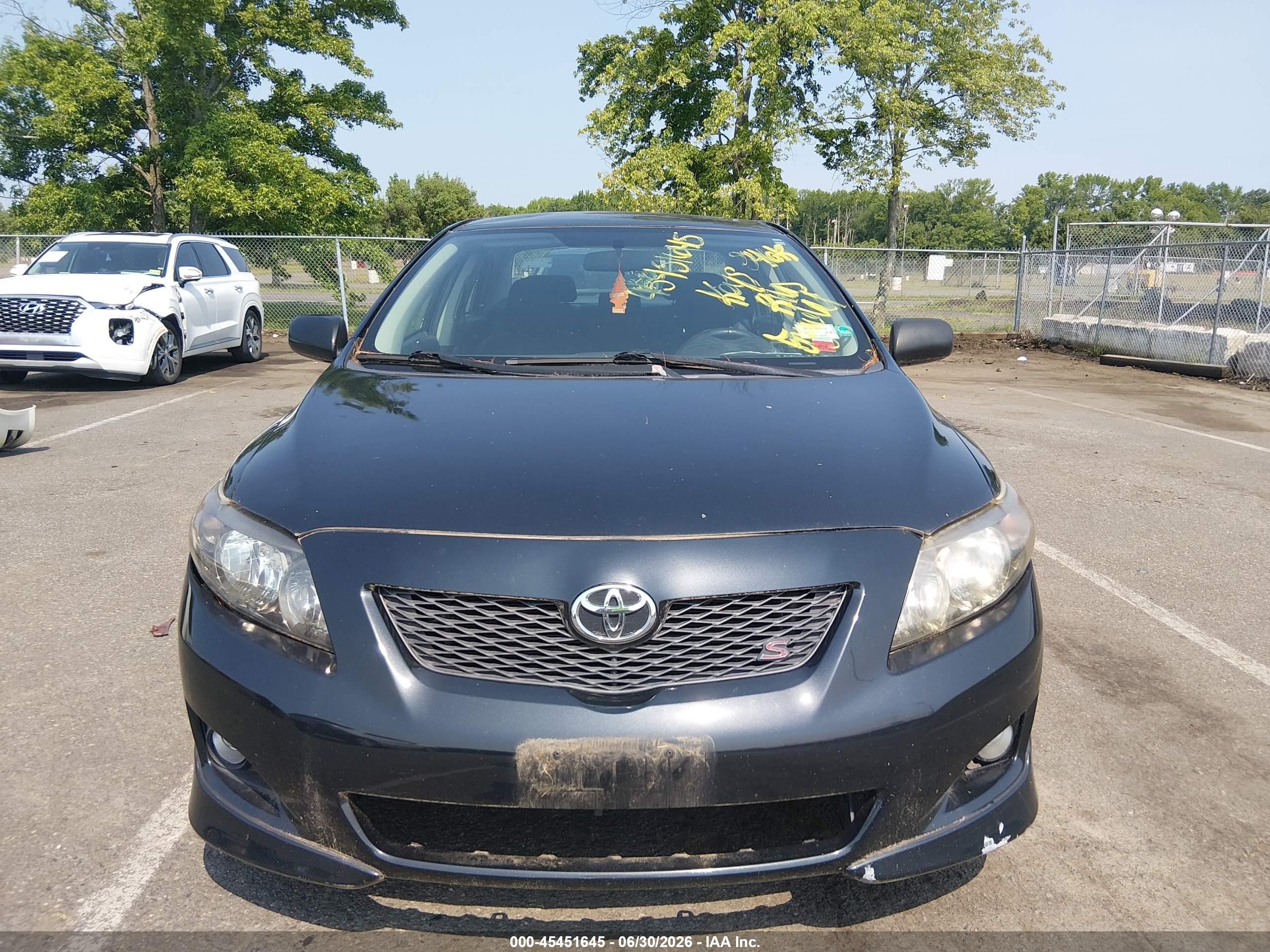 2009 Toyota Corolla S Black vin: 2T1BU40E69C046046