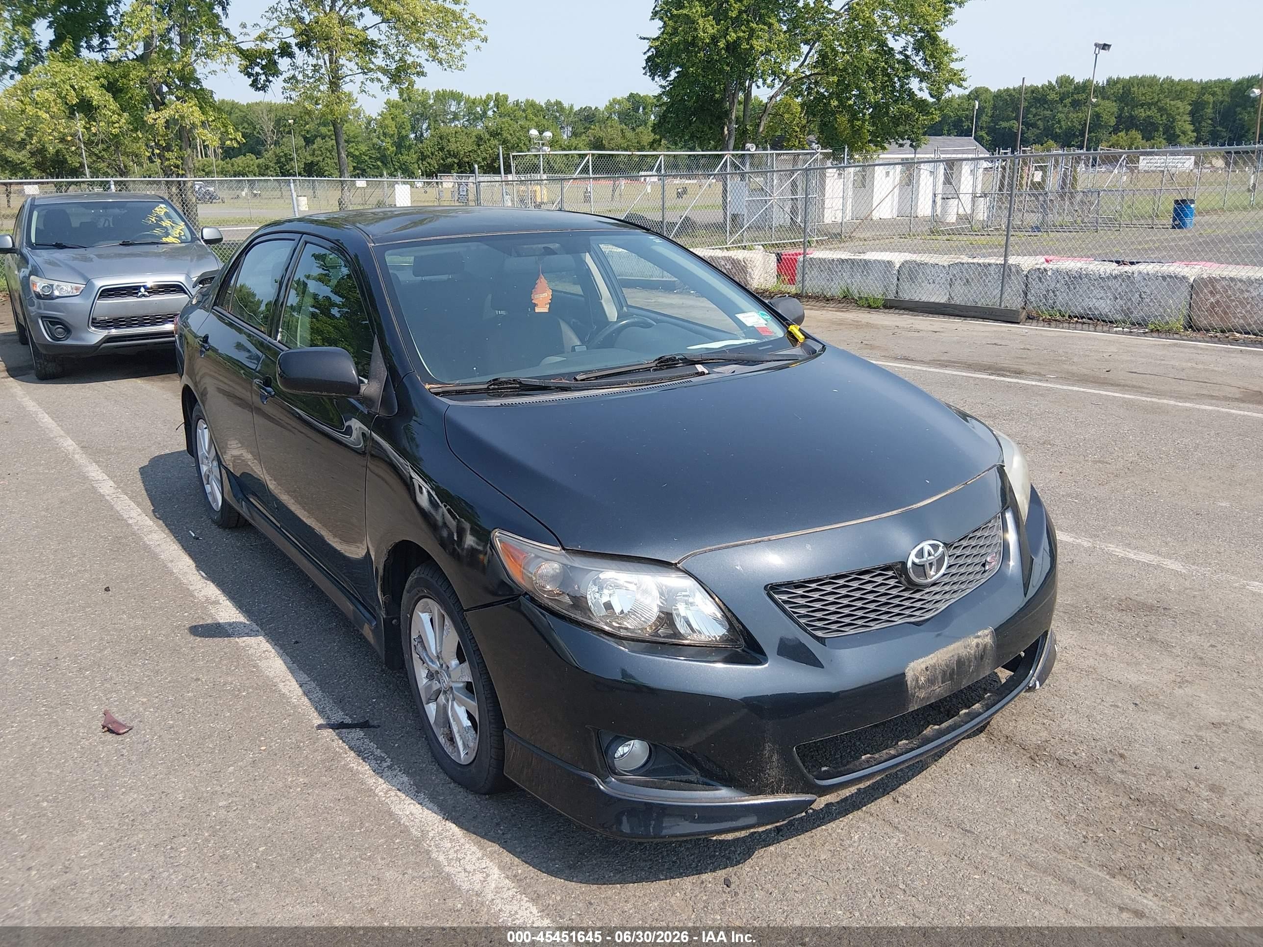 2009 Toyota Corolla S Black vin: 2T1BU40E69C046046