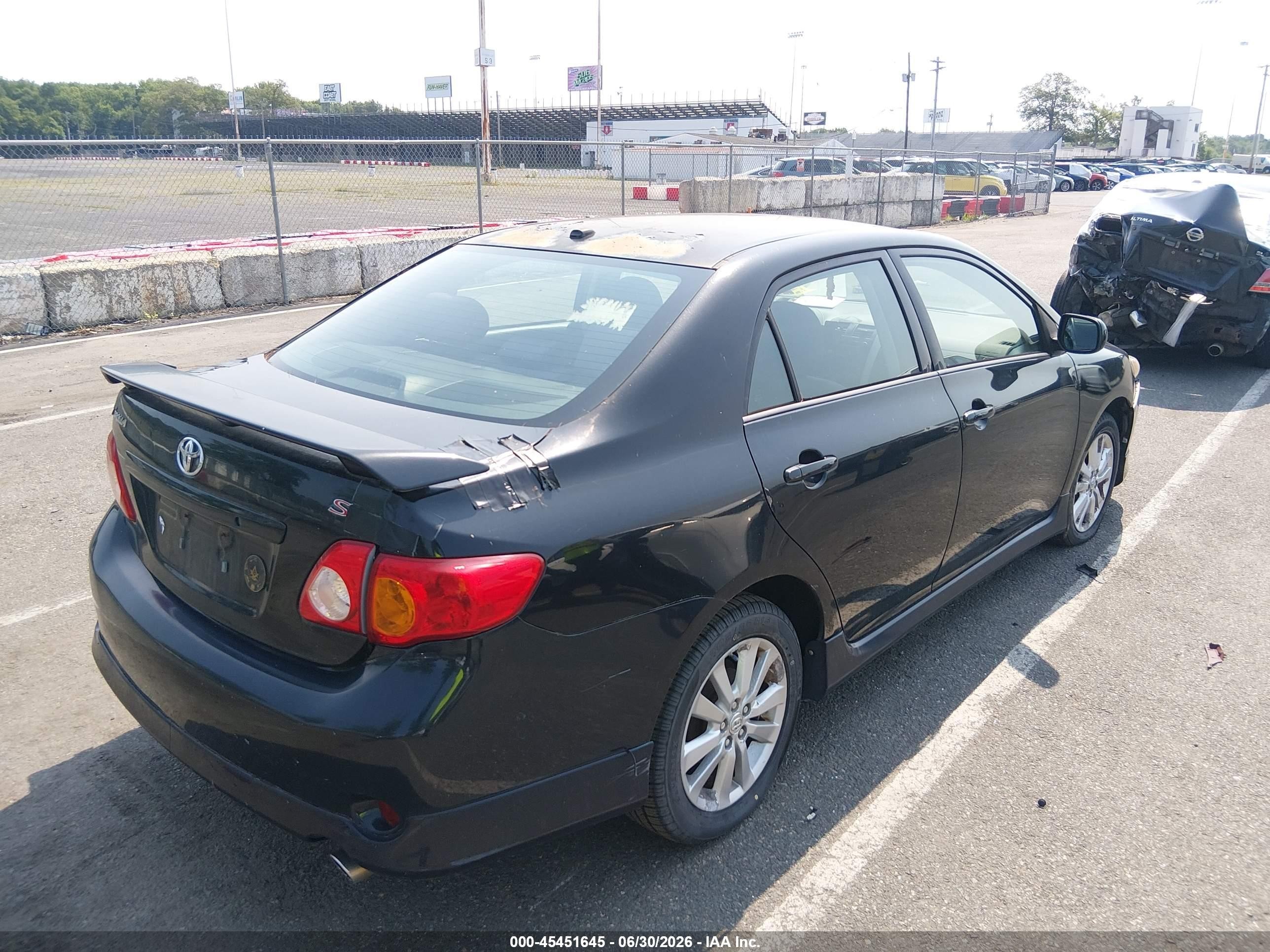 2009 Toyota Corolla S Black vin: 2T1BU40E69C046046