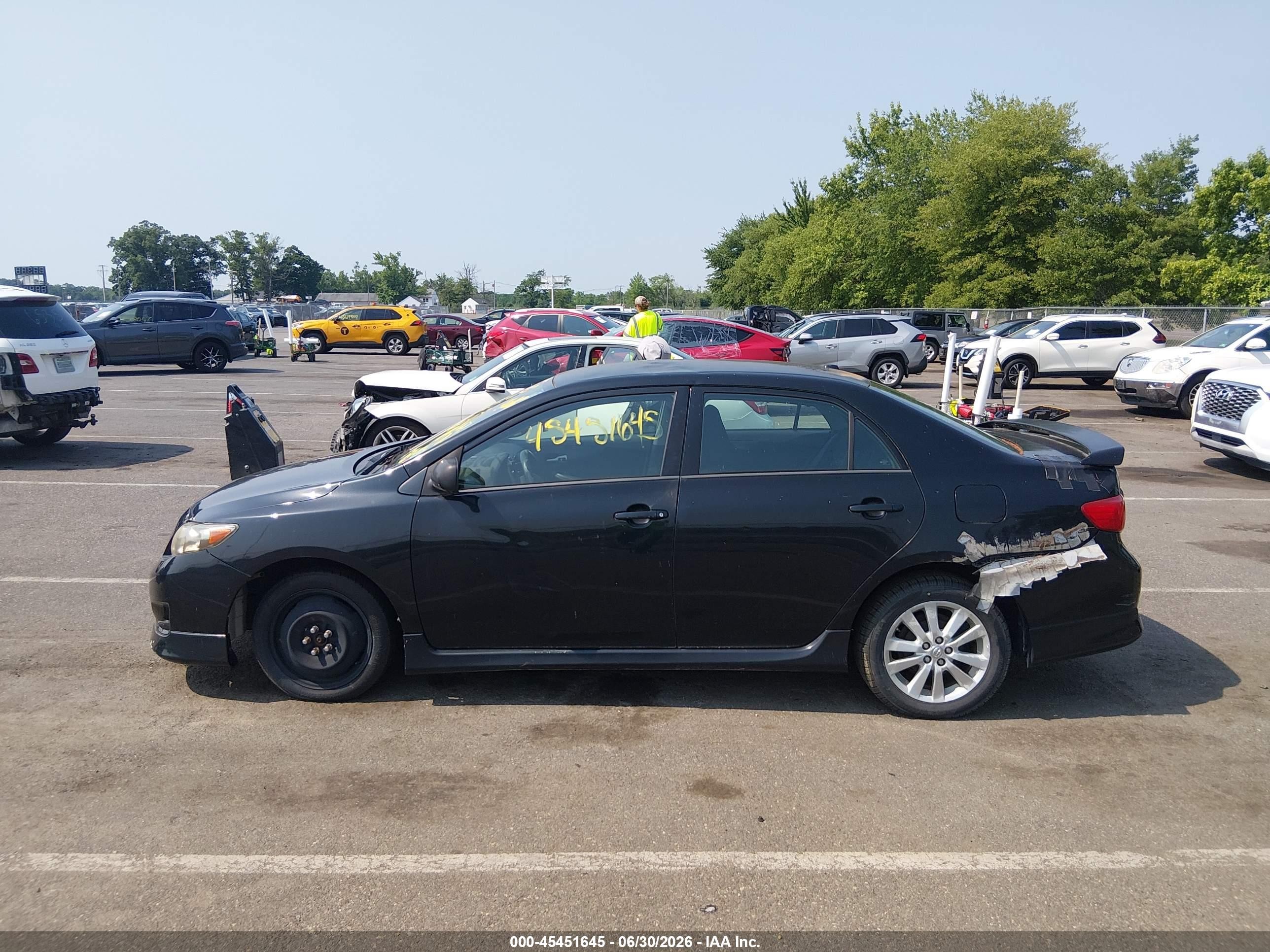2009 Toyota Corolla S Black vin: 2T1BU40E69C046046