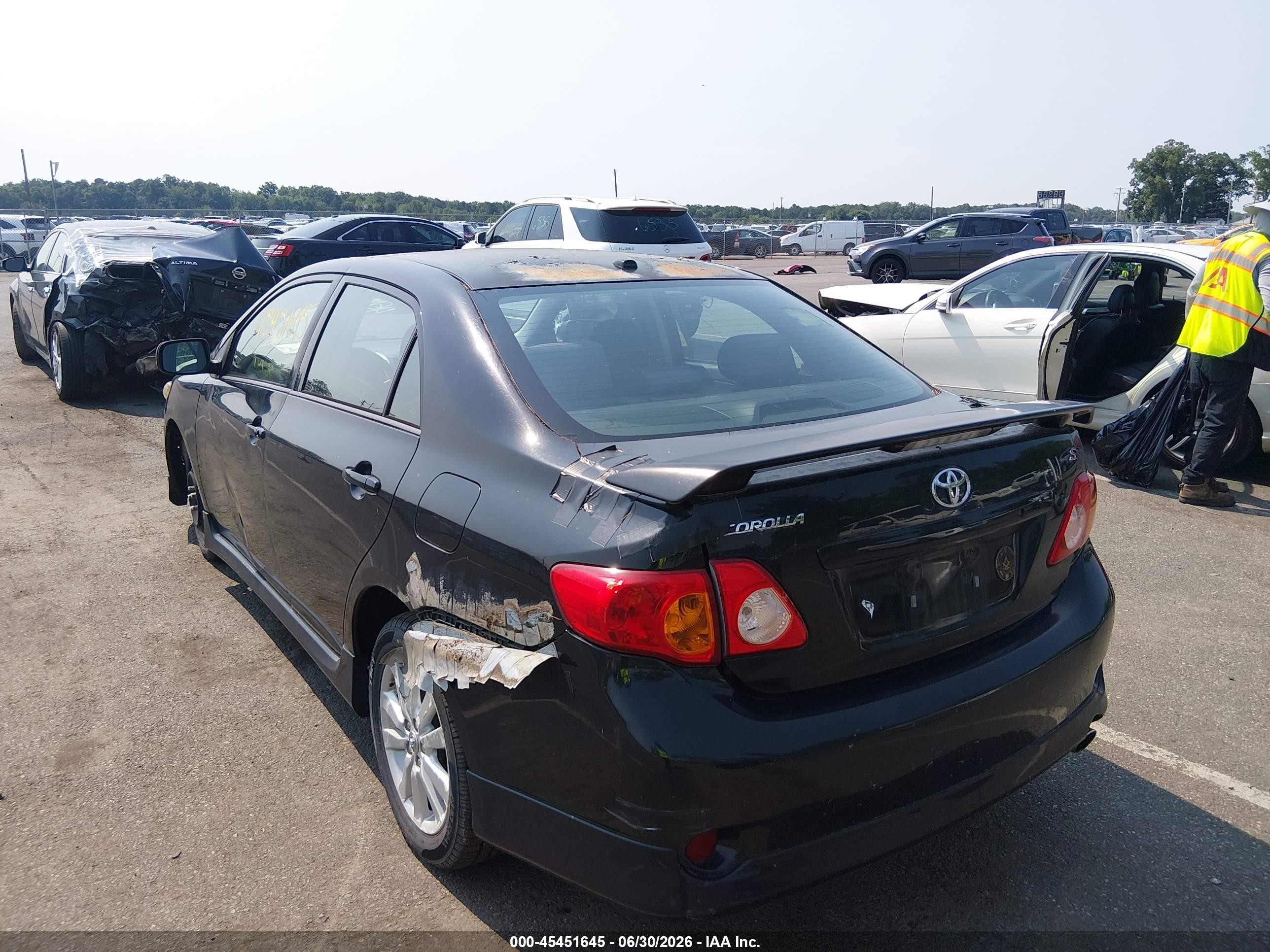 2009 Toyota Corolla S Black vin: 2T1BU40E69C046046